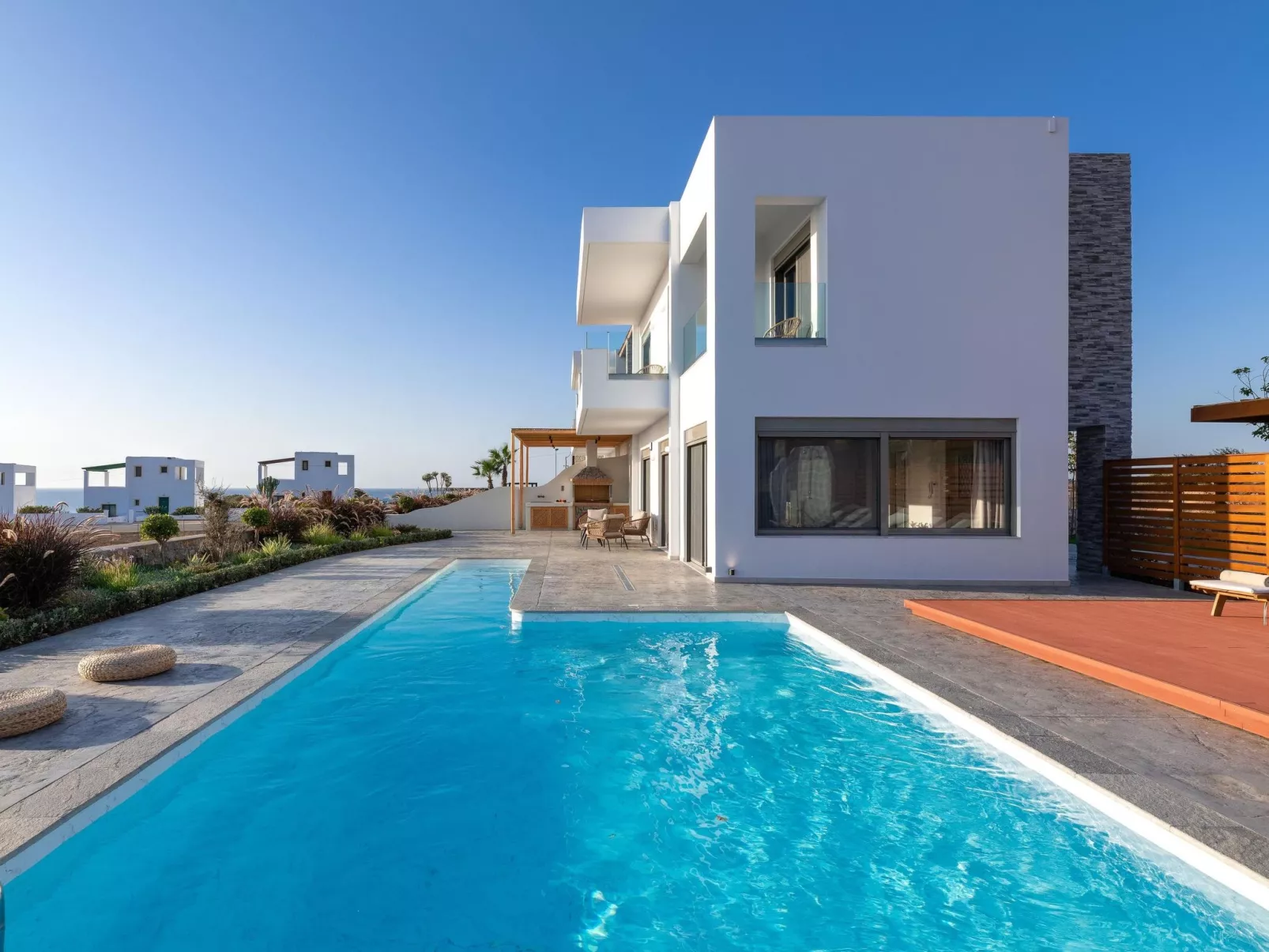 Villa Pounentis auf einem Hügel in Lachania-Buiten