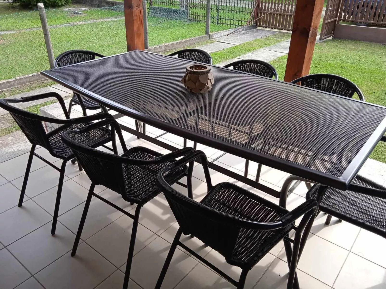 Zwillingsferienhaus mit Pool-Buiten