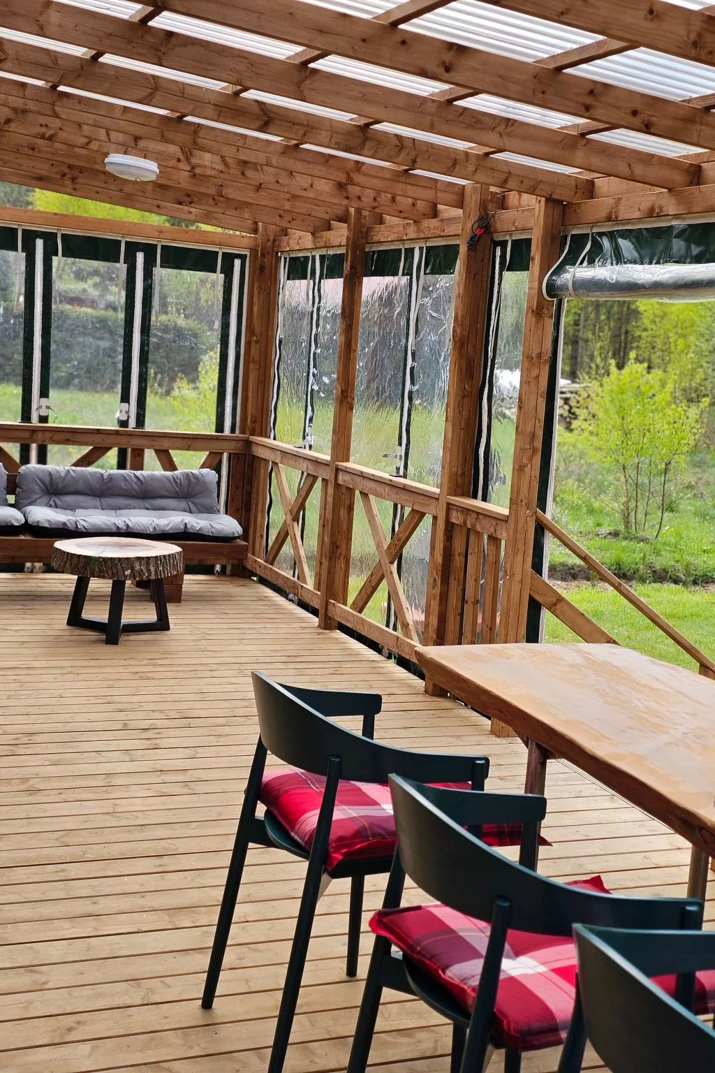 Ganzjährig bewohnbares Ferienhaus - grün-Binnen