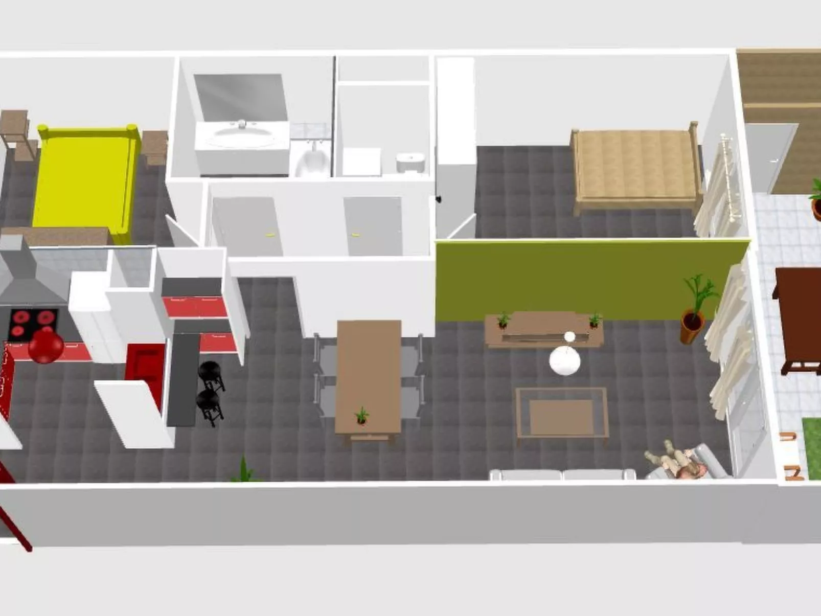 SCHÖNE T3 MIT SÜDTERRASSE-Binnen