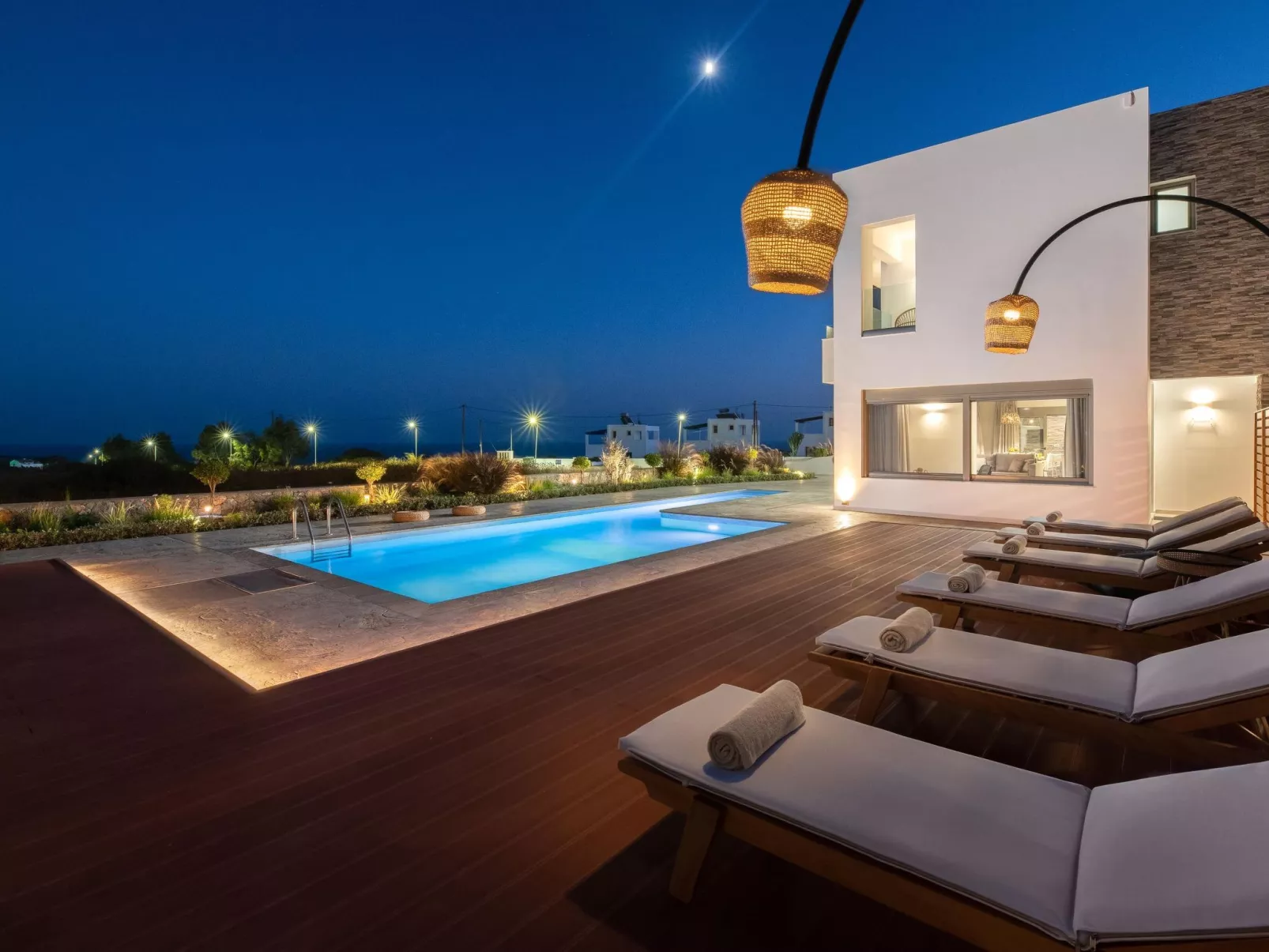 Villa Pounentis auf einem Hügel in Lachania-Buiten