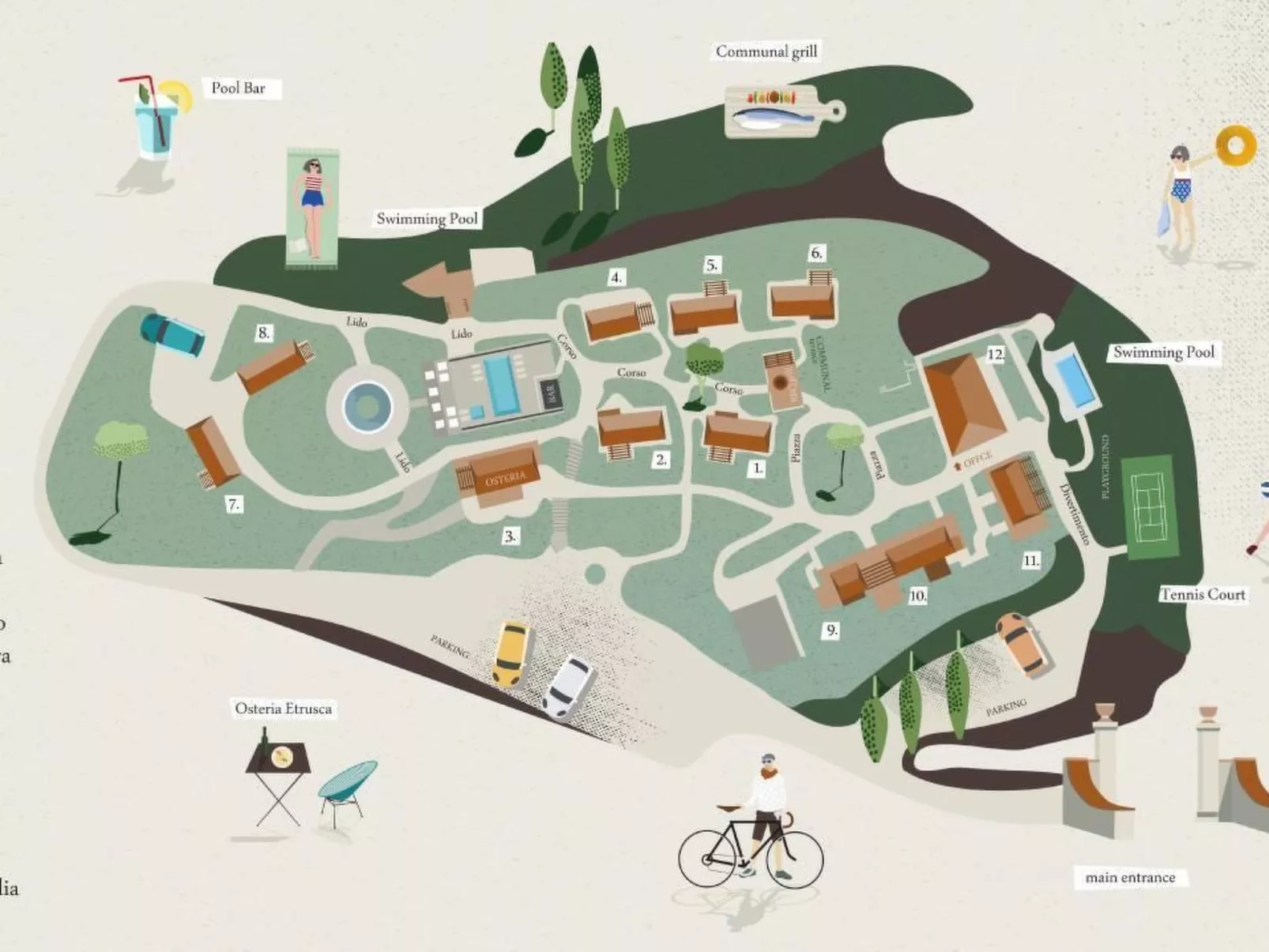 "Villa V Volterra"-Binnen