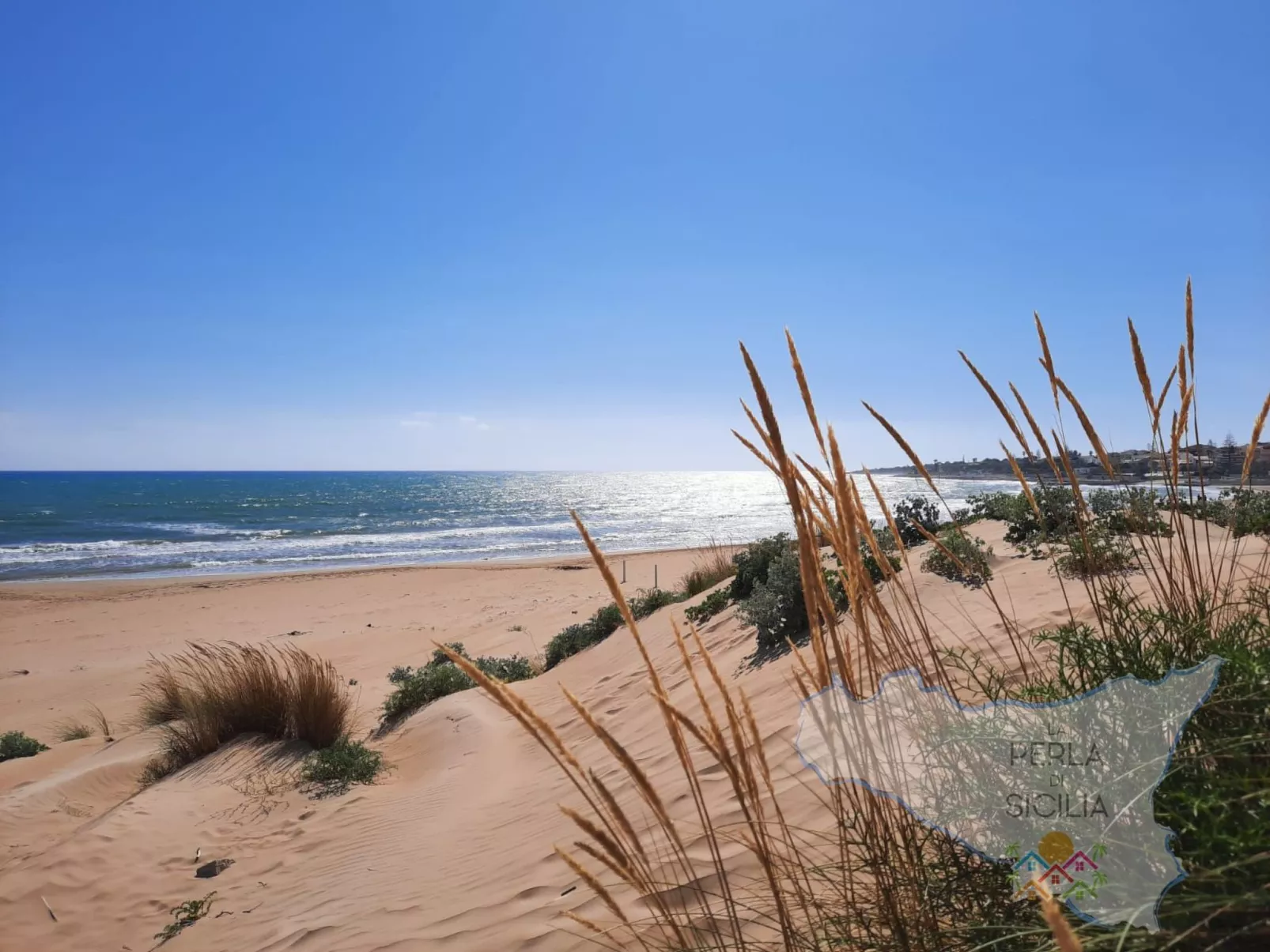 Schöner Bungalow direkt am Sandstrand auf Sizilien-Buiten
