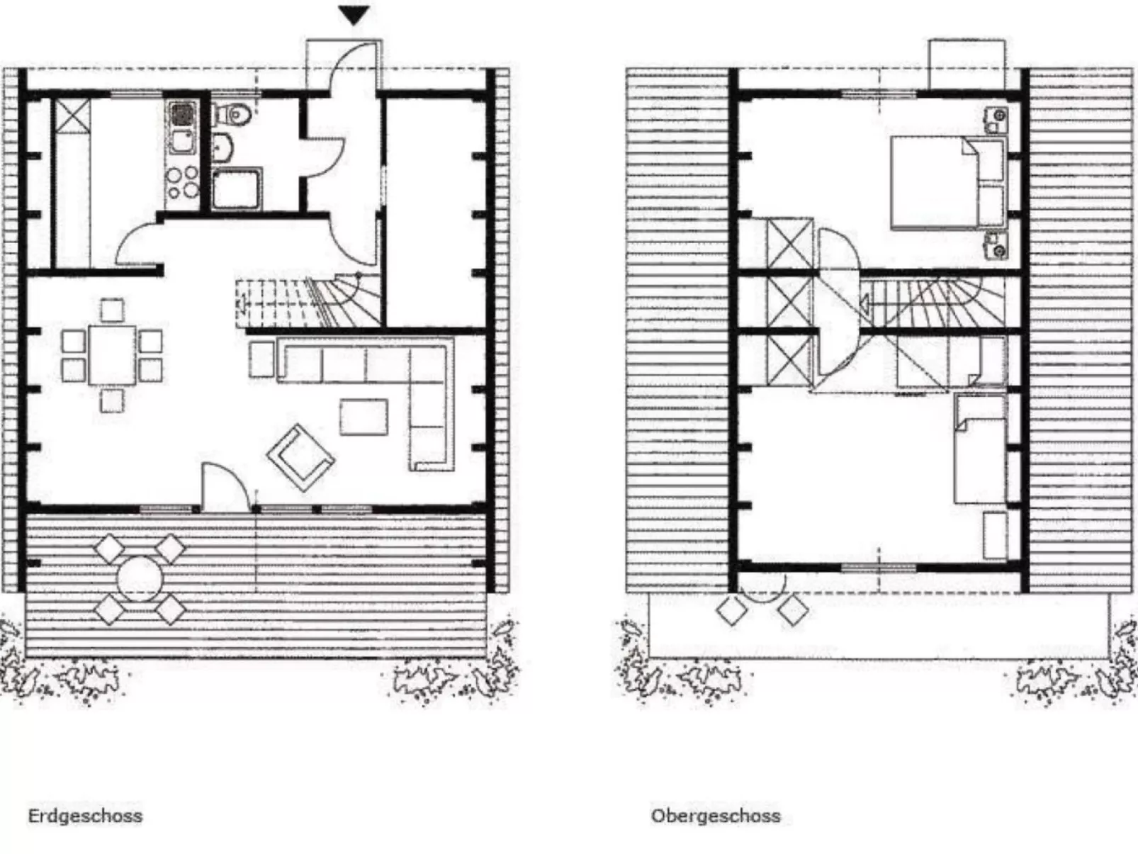 Nurdachhaus in Burhave mit Garten-Binnen