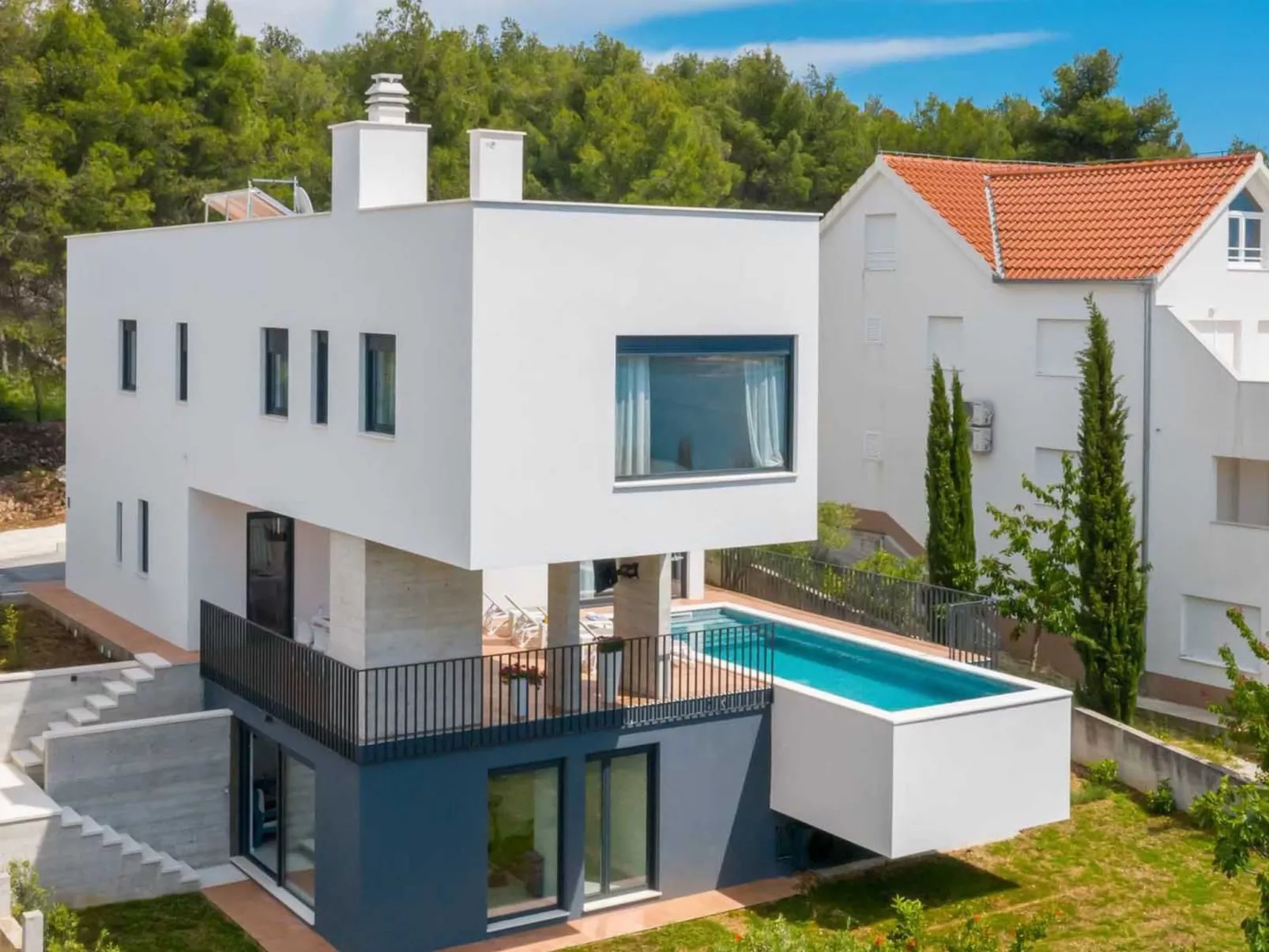 Moderne Ferienvilla Prima Vista-Buiten