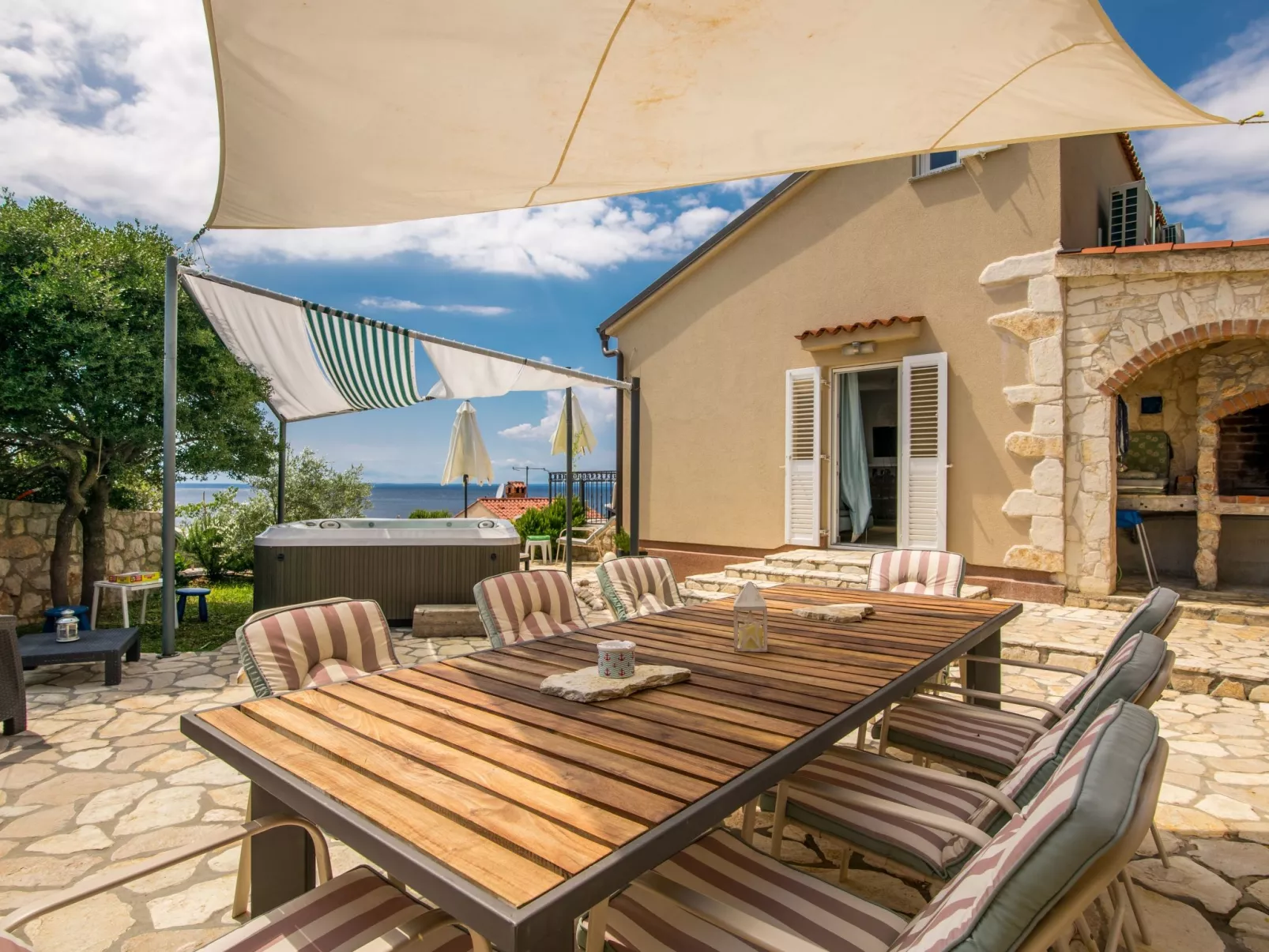 Exklusive und stilvolle Meerblick-Inselvilla-Buiten