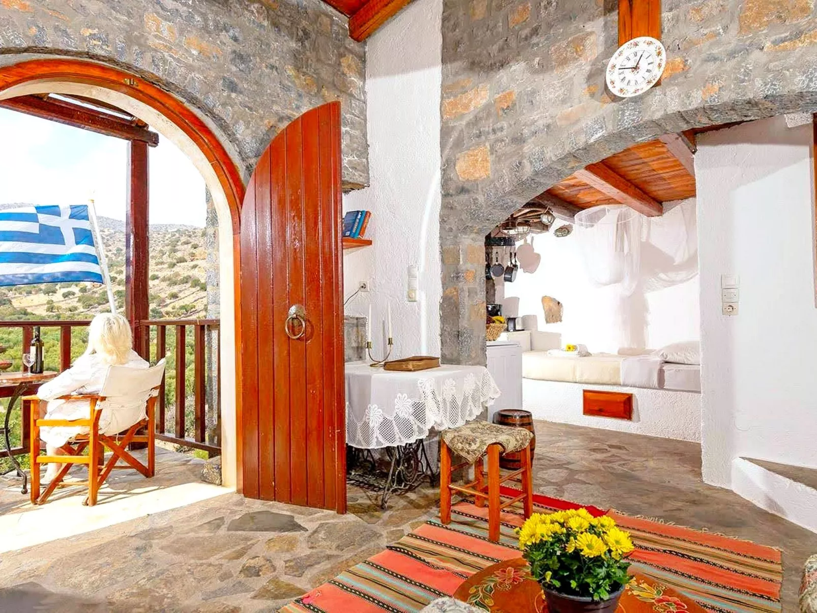 Authentisches kretisches Steinhaus Clio mit Aussicht-Image-tags.info