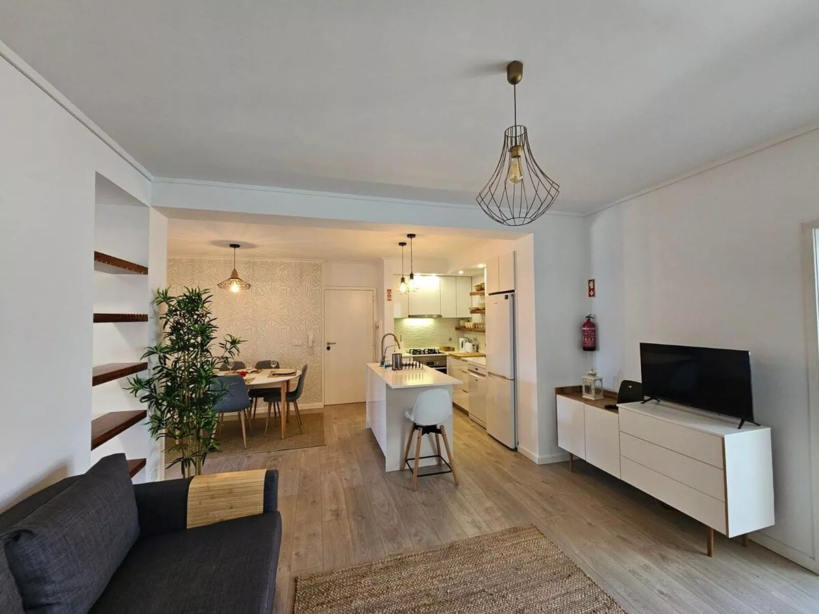 Fluss Meer Sonne am Costa Nova Strand-Binnen