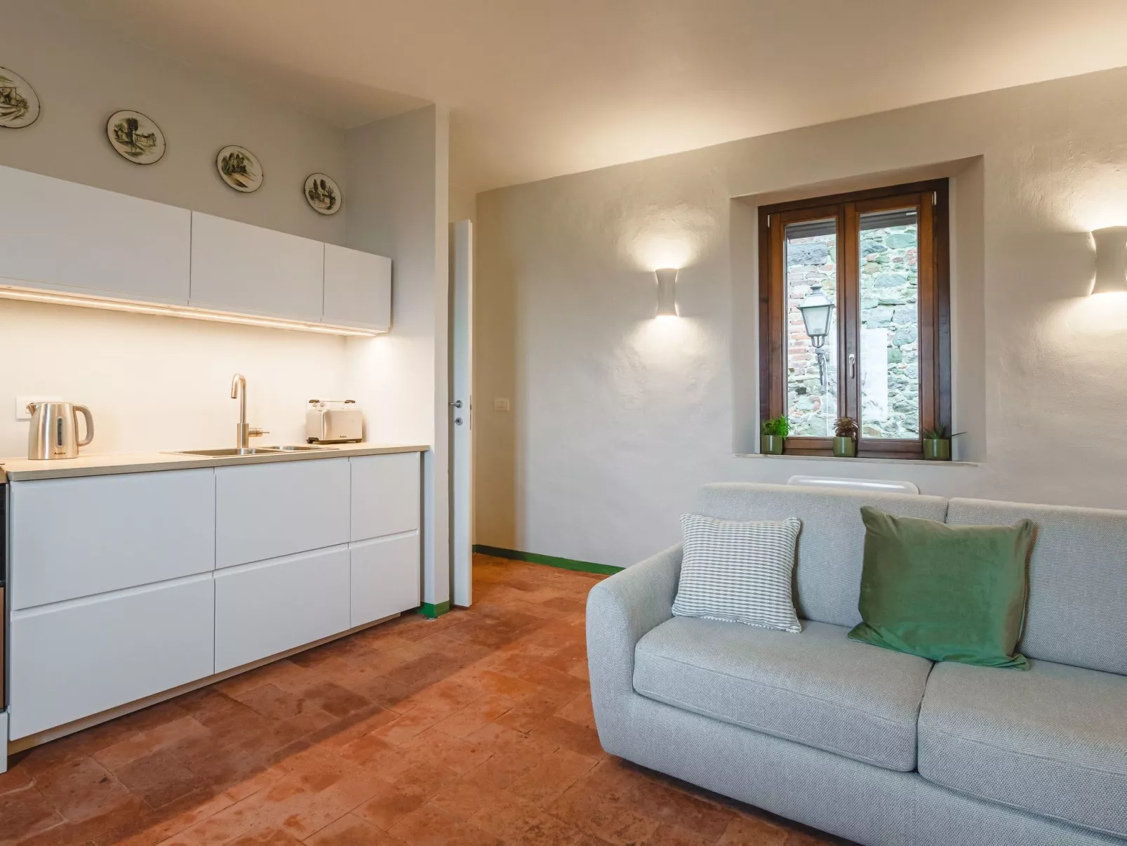 Mittelalterliche toskanische Unterkunft mit Aussicht und geräumigem Bad-Binnen