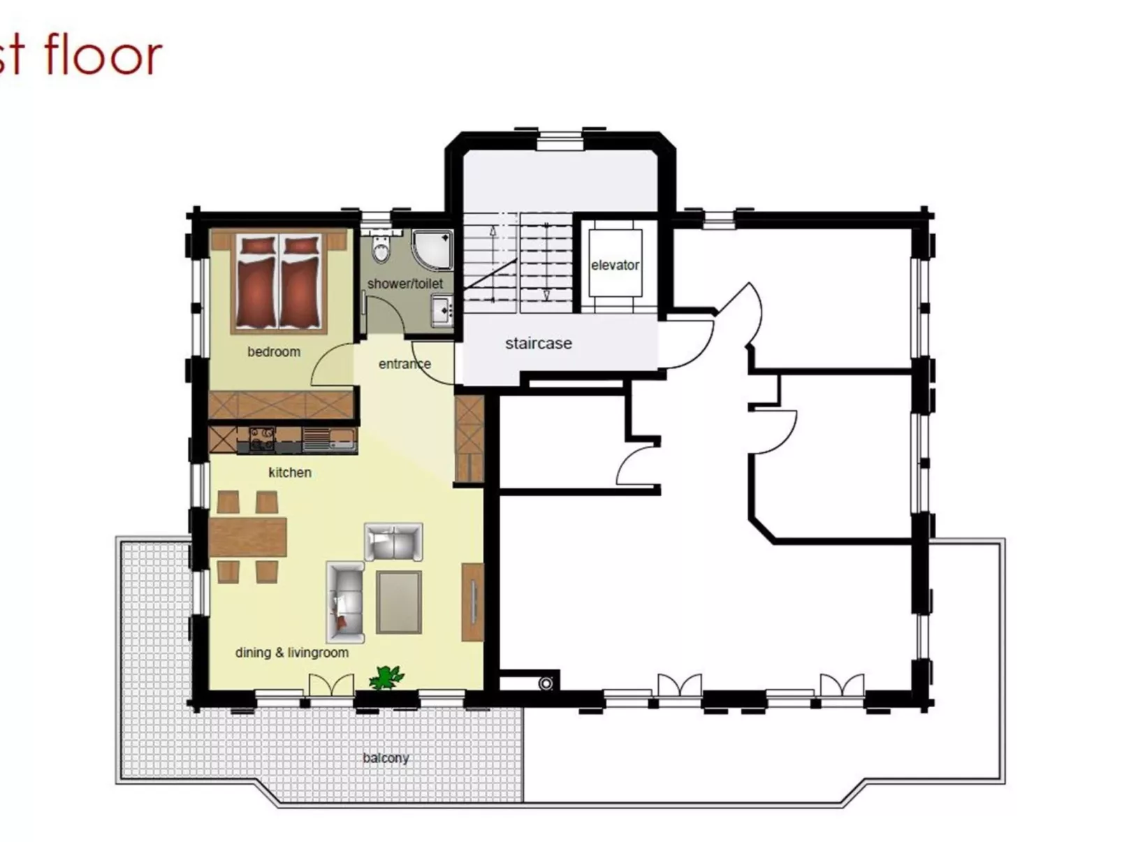 Apartment St. Louis 2.5-Binnen
