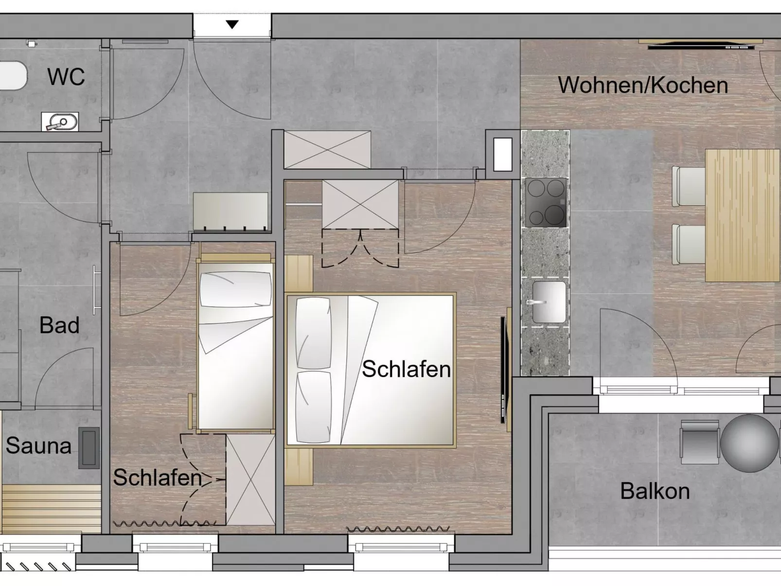 Enzian Lodge 50m²-Binnen