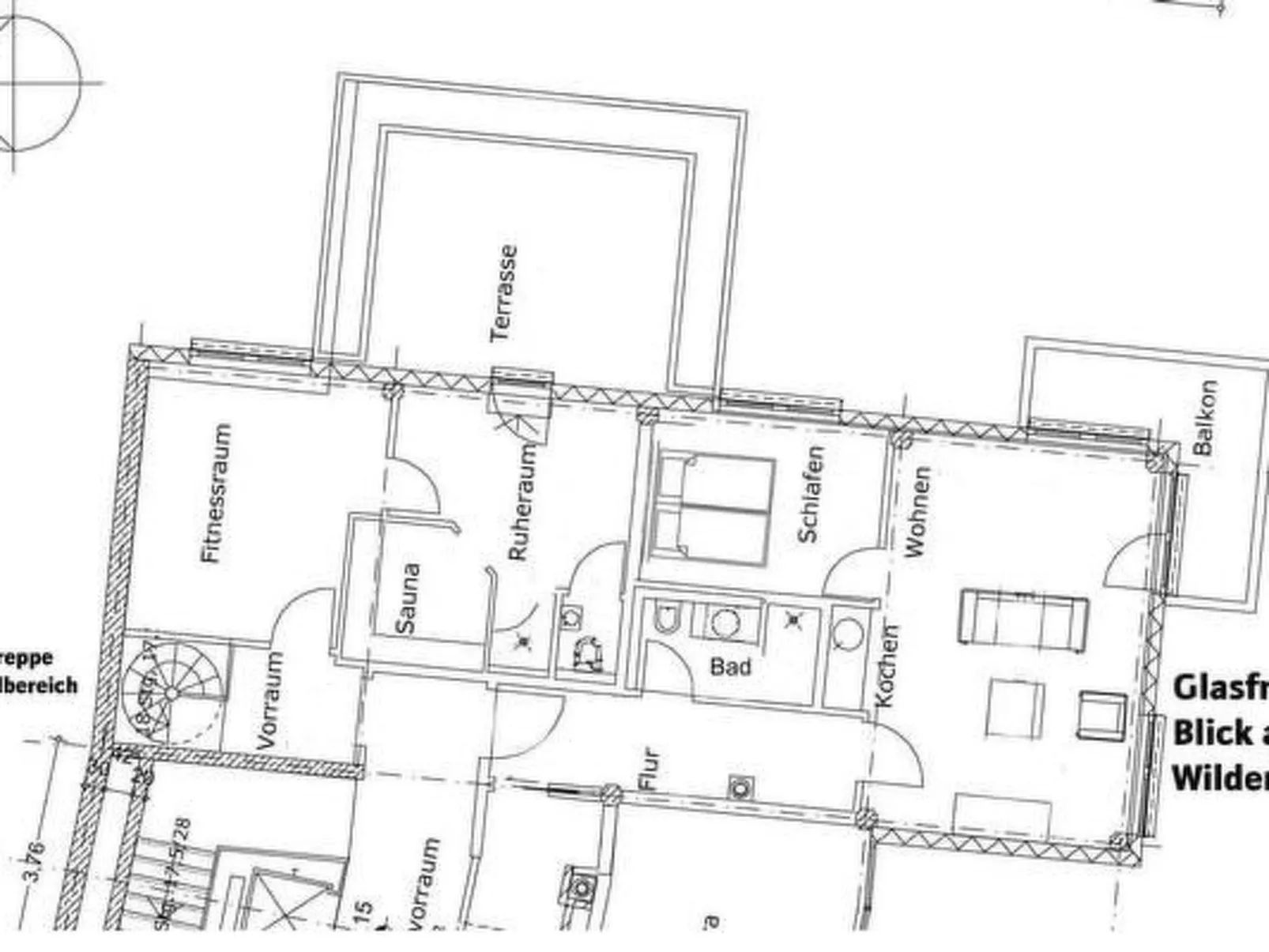 Exklusives Apartment in Panoramalage,  Sauna-Binnen