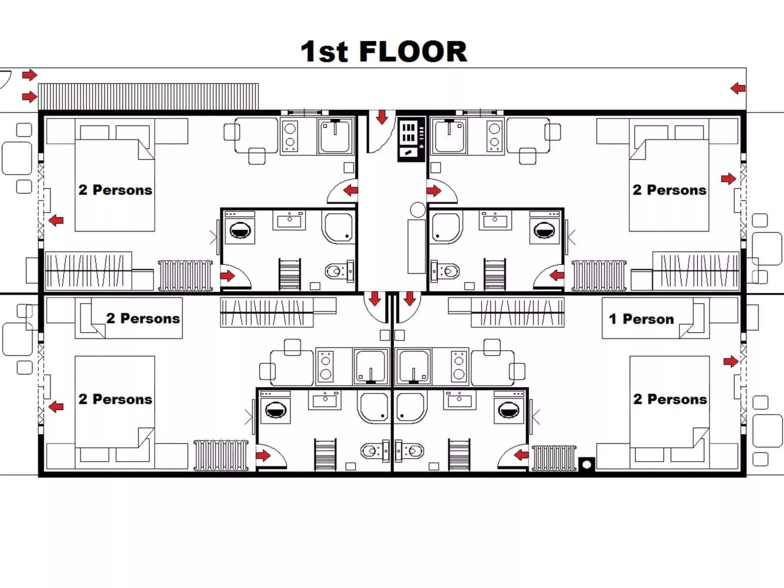Studio für 3 Personen-Binnen