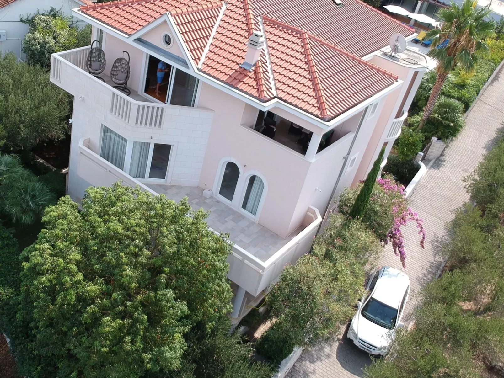 In der ersten Etage mit Meerblick-Buiten