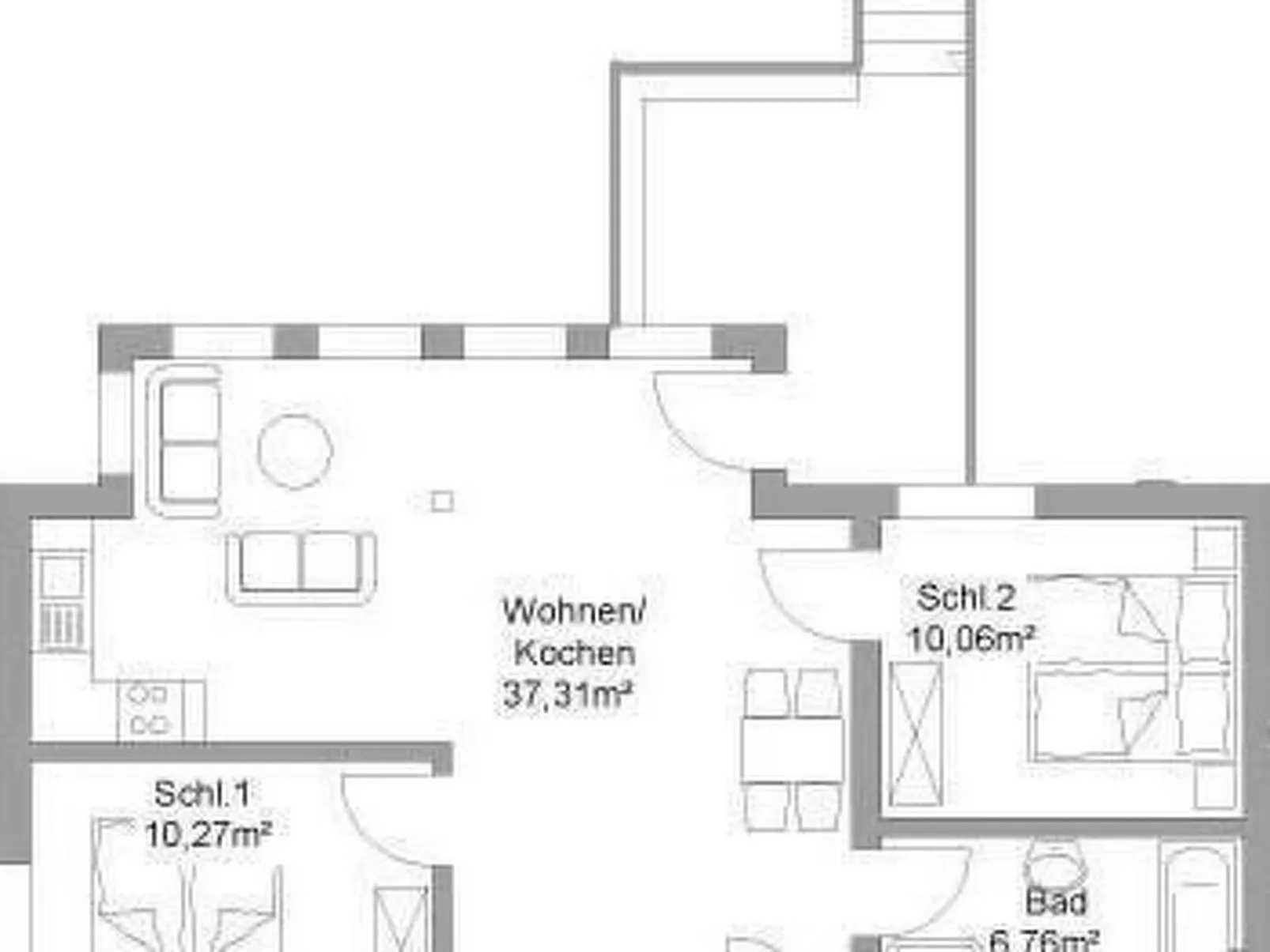 Wohnung im ersten Obergeschoss des Gutshauses-Binnen