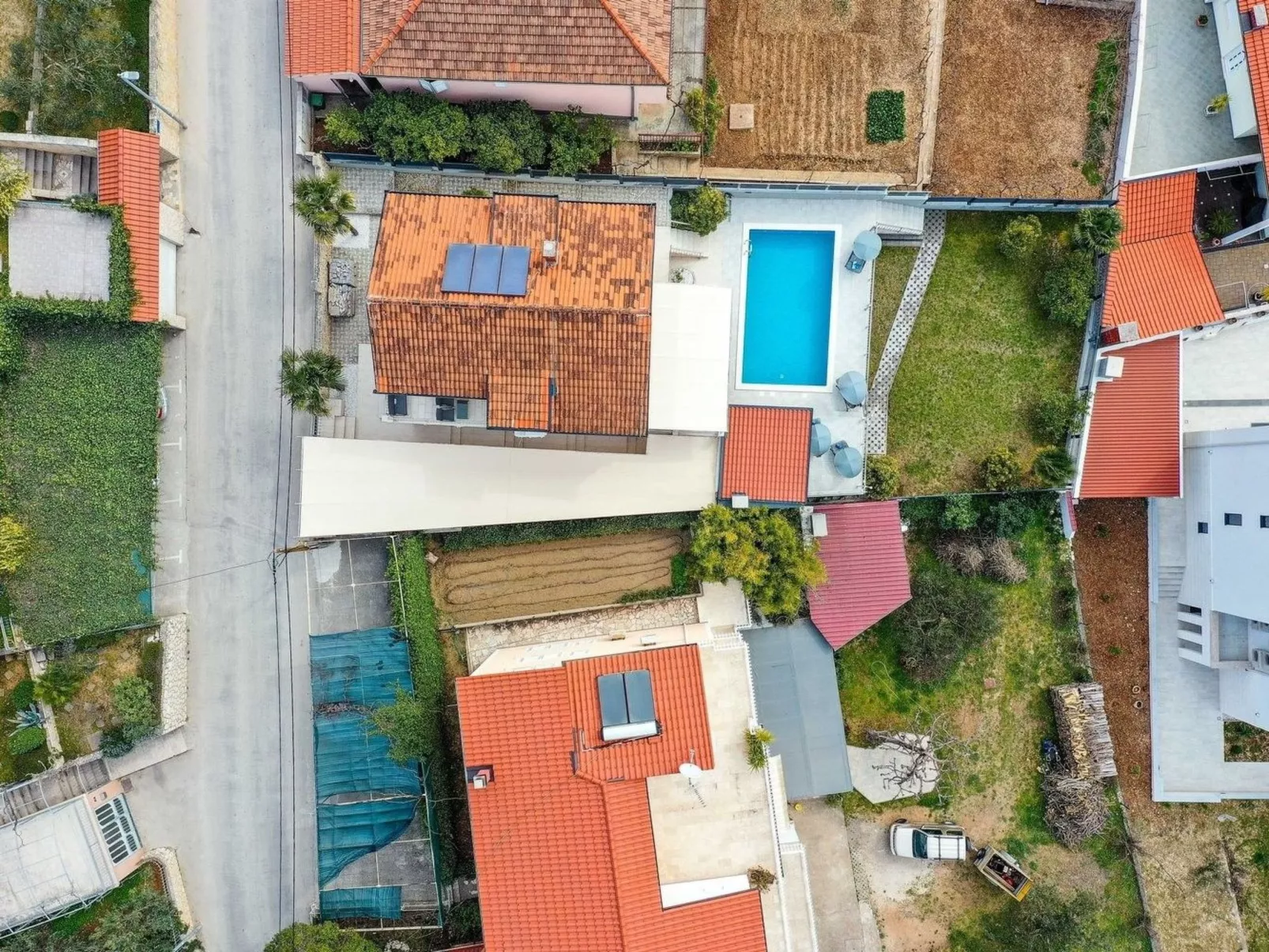 Villa Urban in Trogir mit privatem beheiztem Pool-Buiten