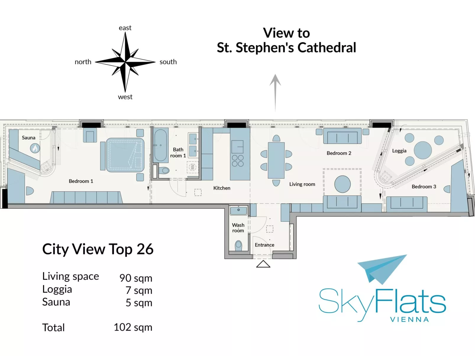 Skyflats City View-Binnen