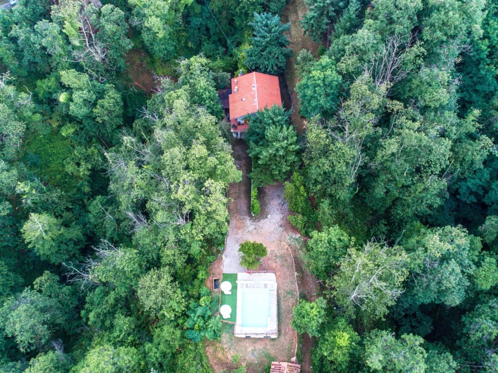 Haus inmitten der Natur mit Schwimmbad-Buiten