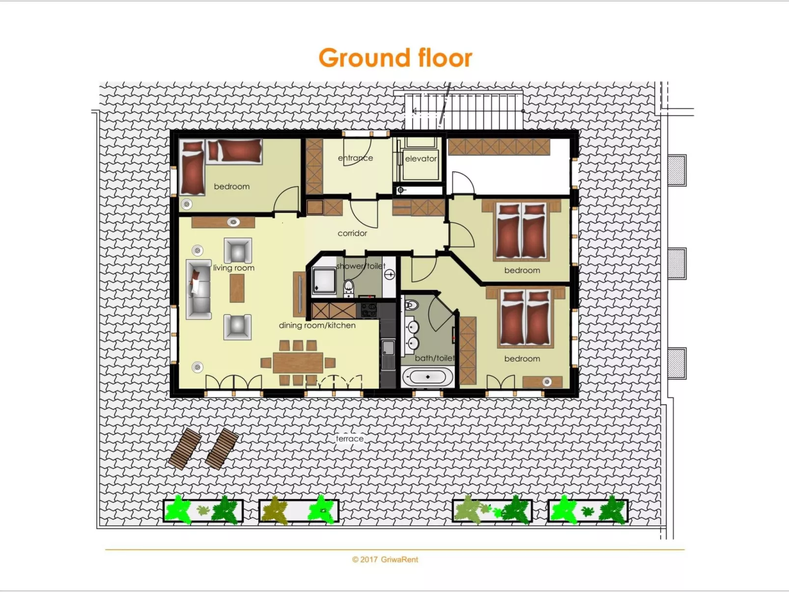 Apartment Paradise-Binnen