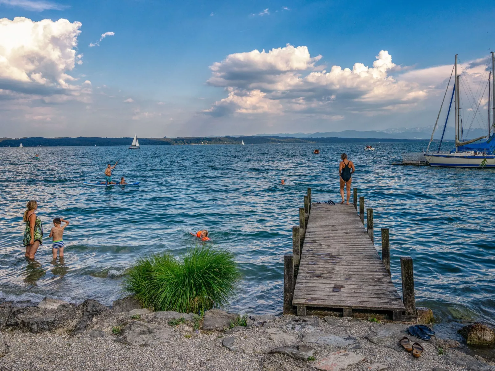 Appartement in Riederau mit Terrasse und Garten-Buiten
