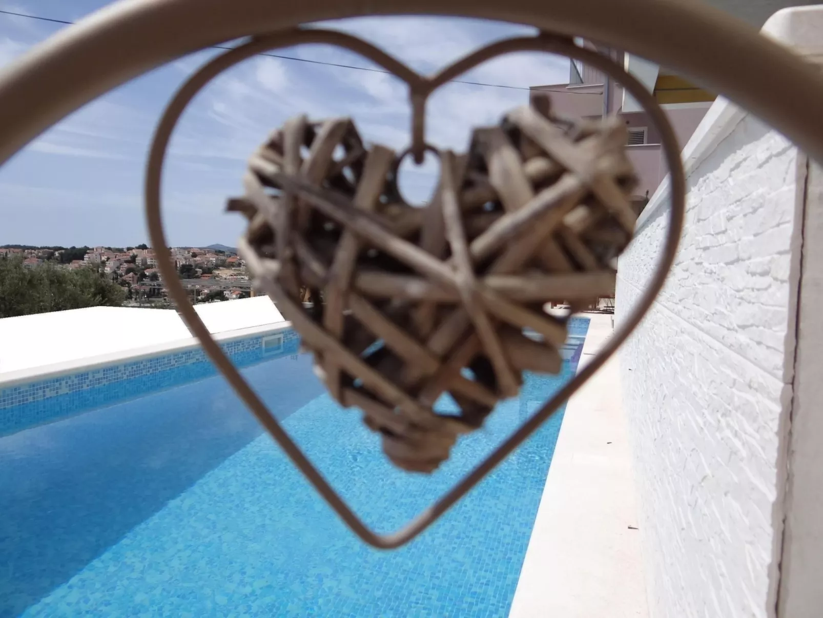 Beheiztes Schwimmbad, Familienappartement mit Meerblick-Buiten