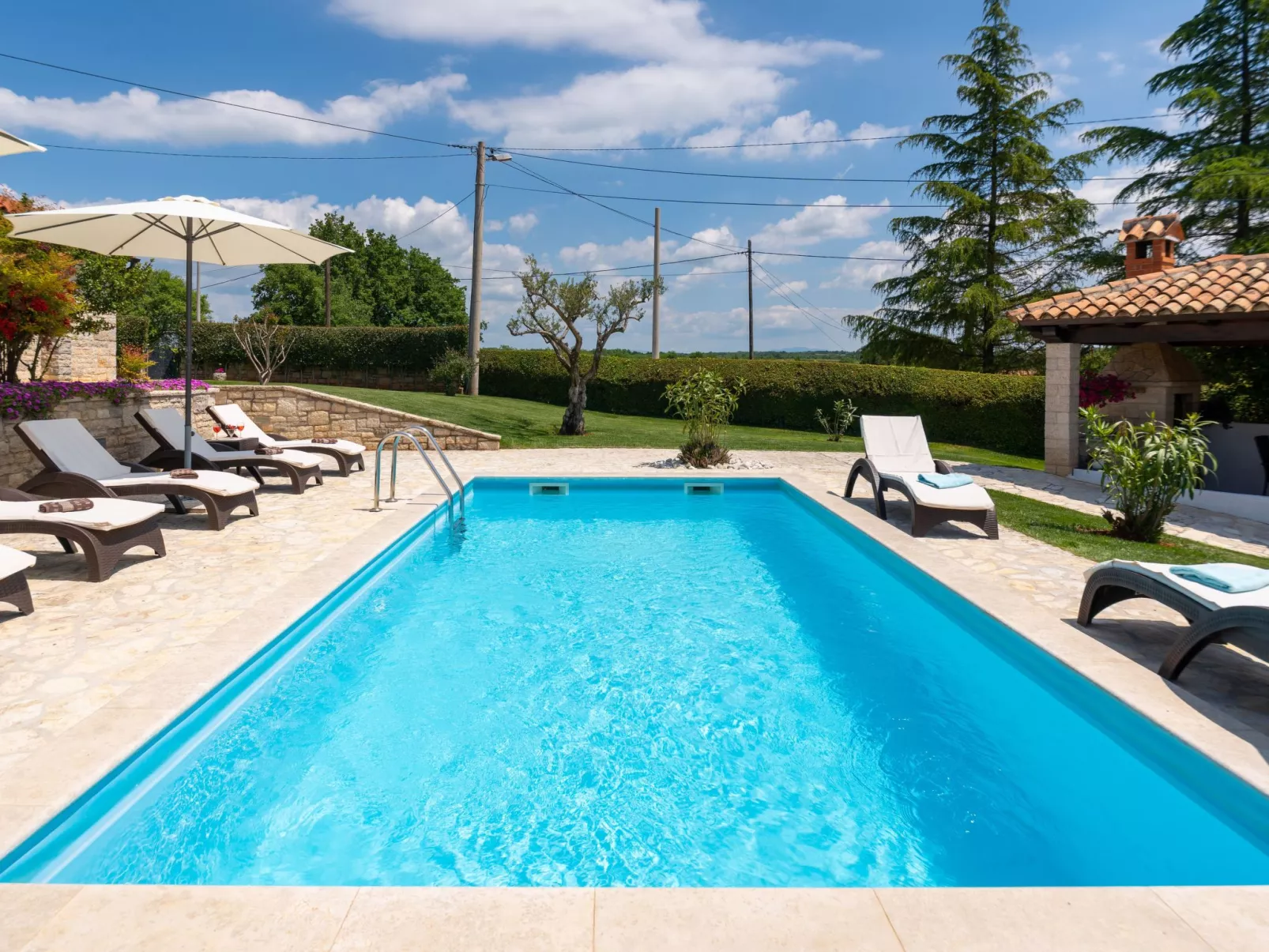 Landhaus Villa Casa Danijel mit Pool und Meerblick-Buiten