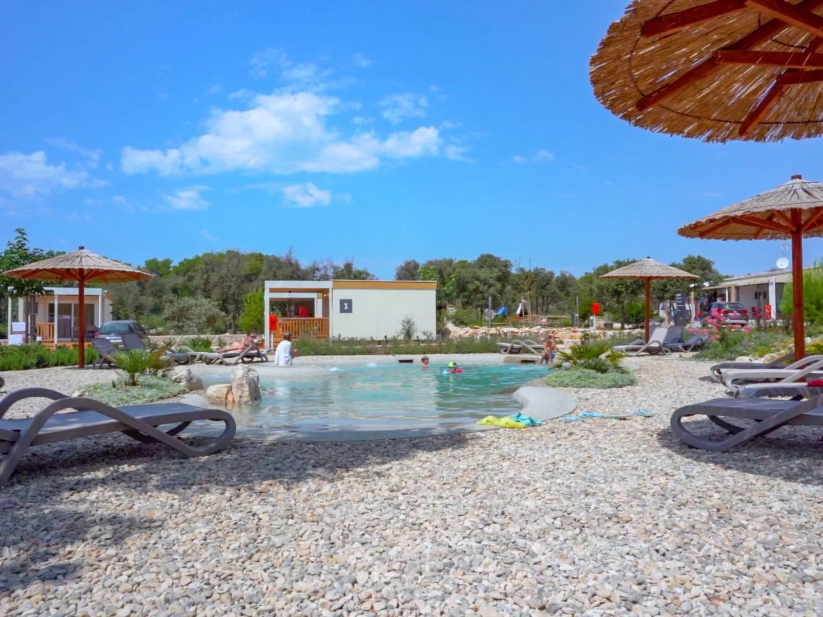 Mobilheim direkt am Strand-Buiten