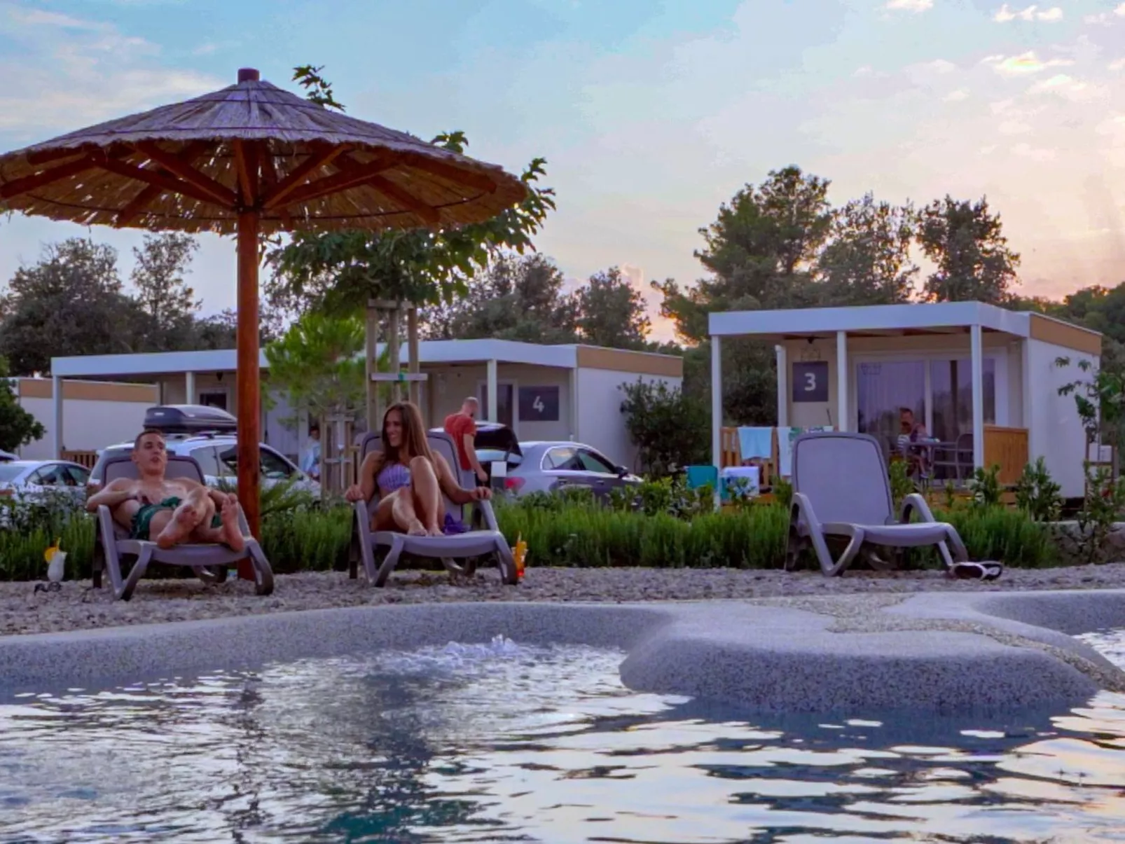 Mobilheim direkt am Strand-Buiten