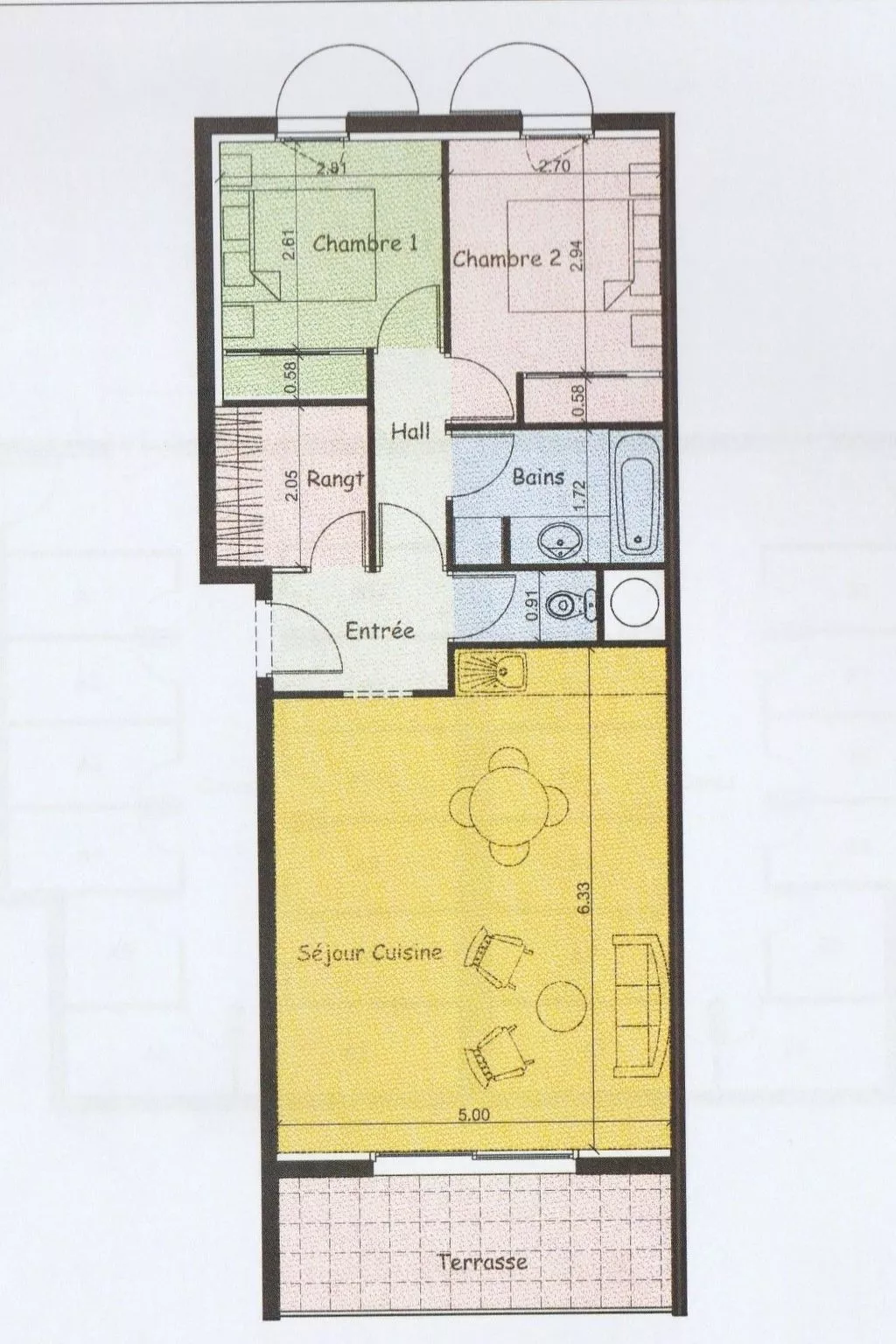 Appartement T3 Klassifiziert 3 Sterne-Binnen