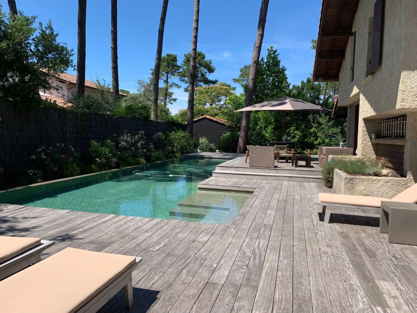 Haus 10 Schlafplätze Lac d'Hossegor / Plage des Estagnots mit Pool-Buiten