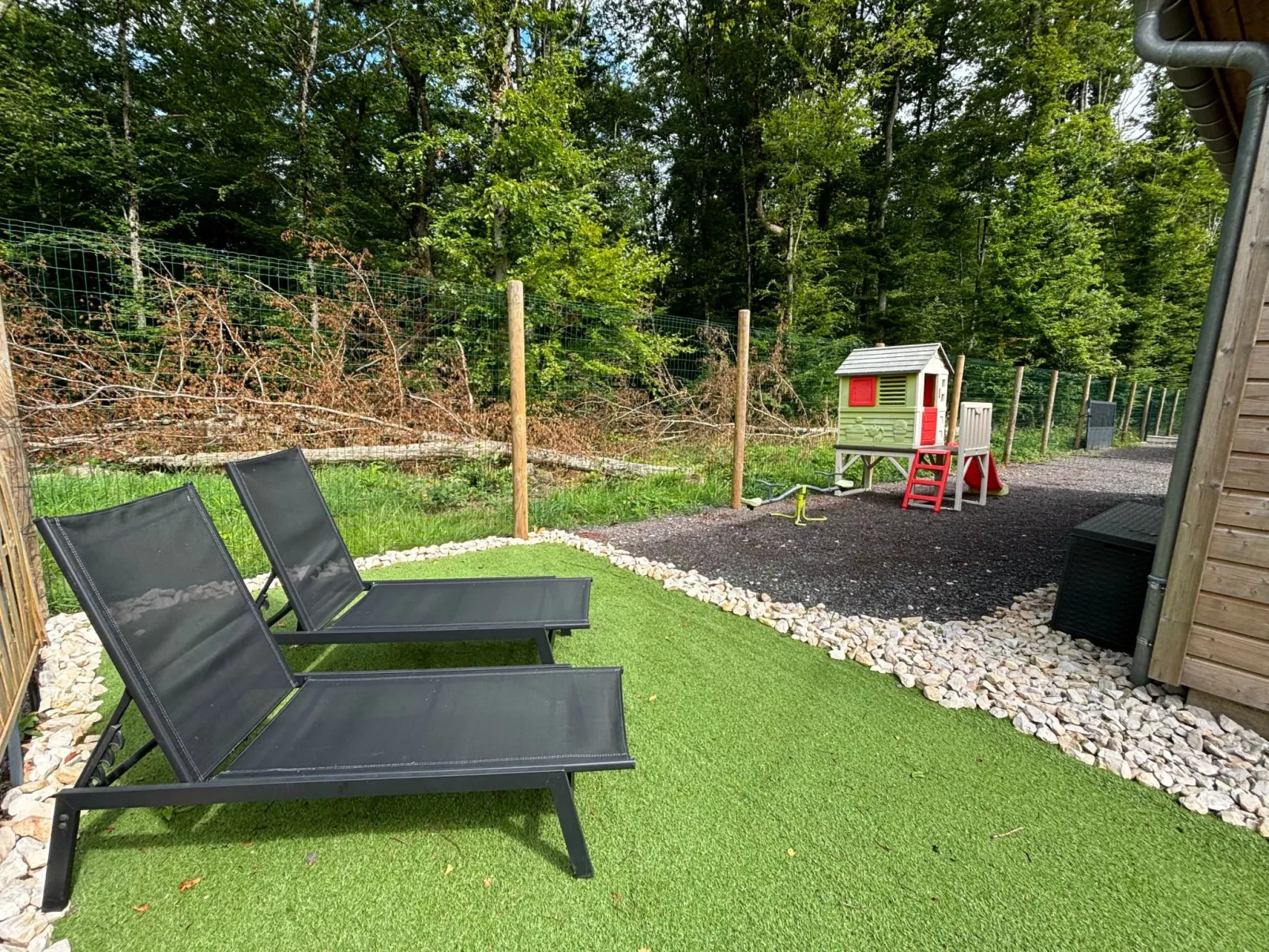 "chalet a giffaumont" klimatisiert am LAC DU DER-Buiten