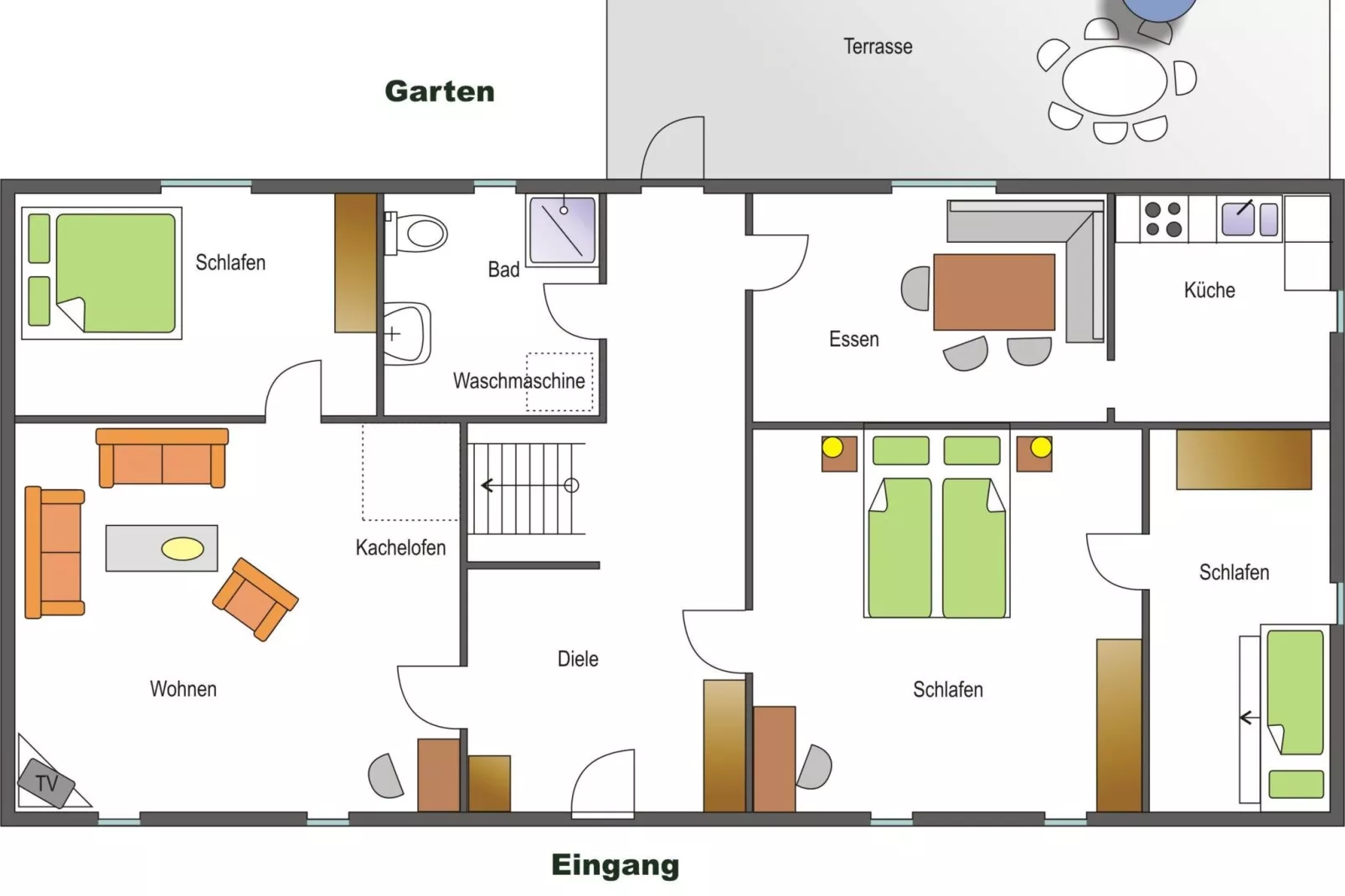 Ferienhaus Mohnblume-Plattegrond