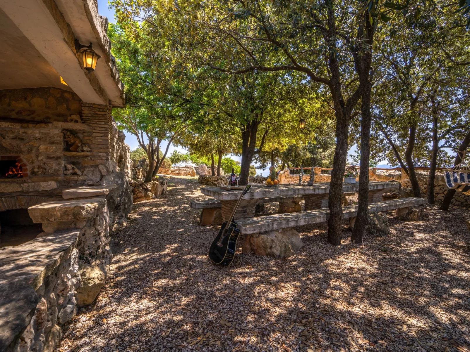 Ranch Visoka in Selca mit Panoramablick aufs Meer-Buiten