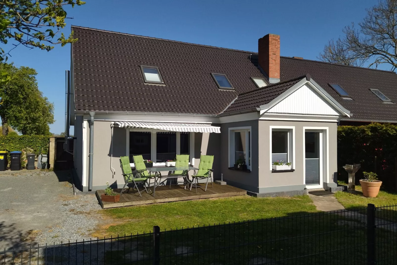 Ferienhaus auf Usedom-Terrasbalkon