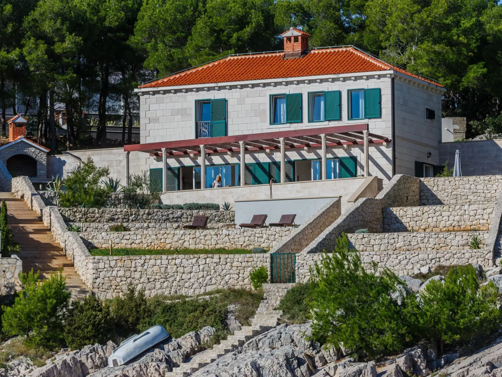 Ferienvilla "Osibova" mit Blick auf das Wasser-Buiten