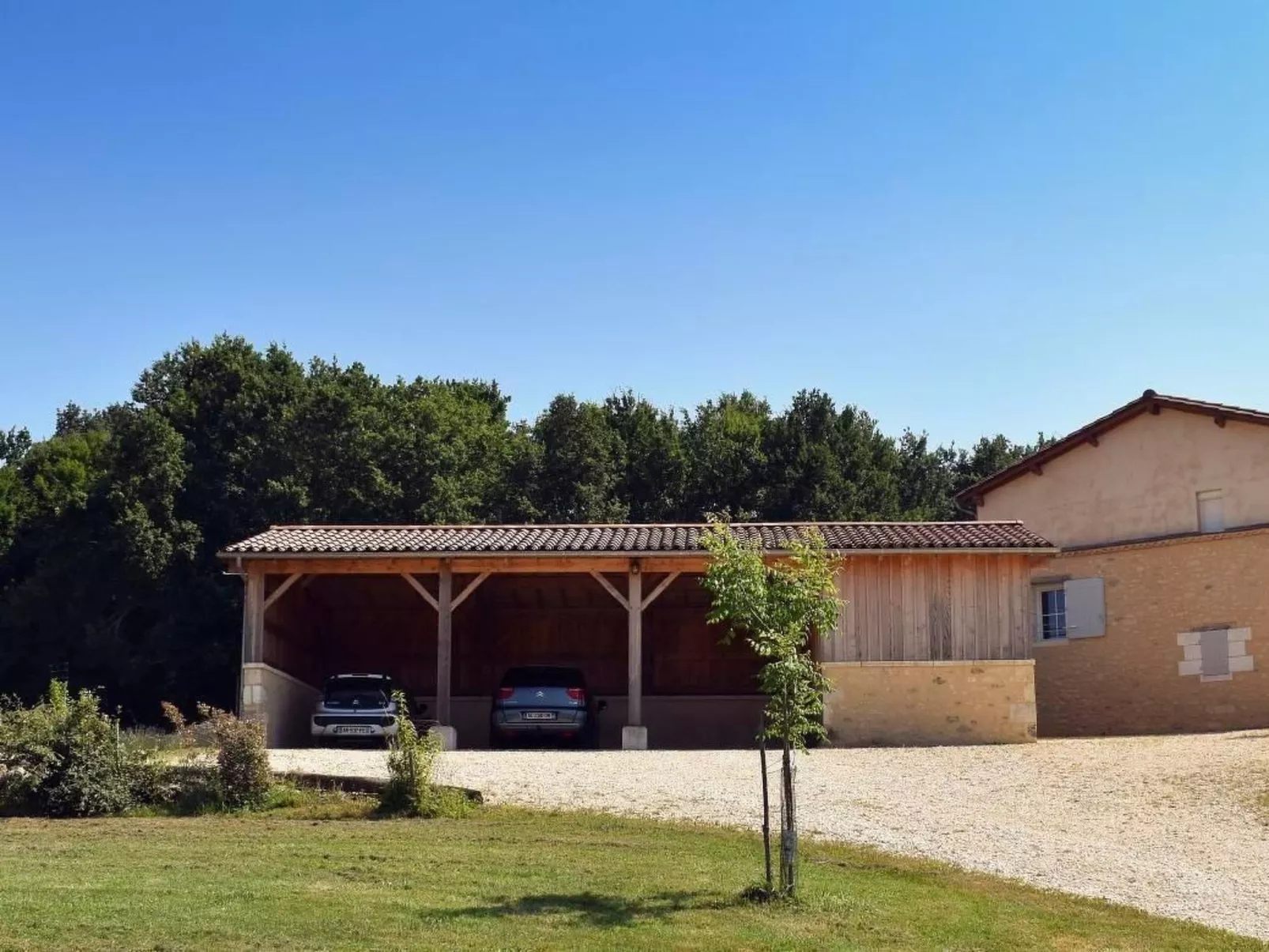 Swimmingpool, ruhig auf dem Land für zwei-Buiten