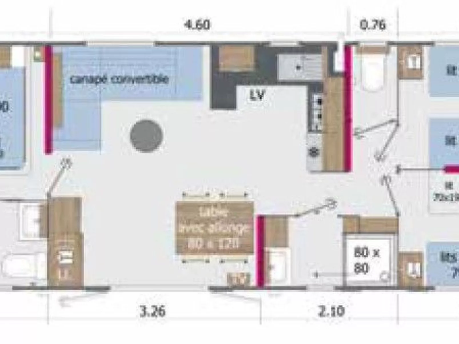 Standing Mobilheim 6 Plätze 2 Bäder-Binnen