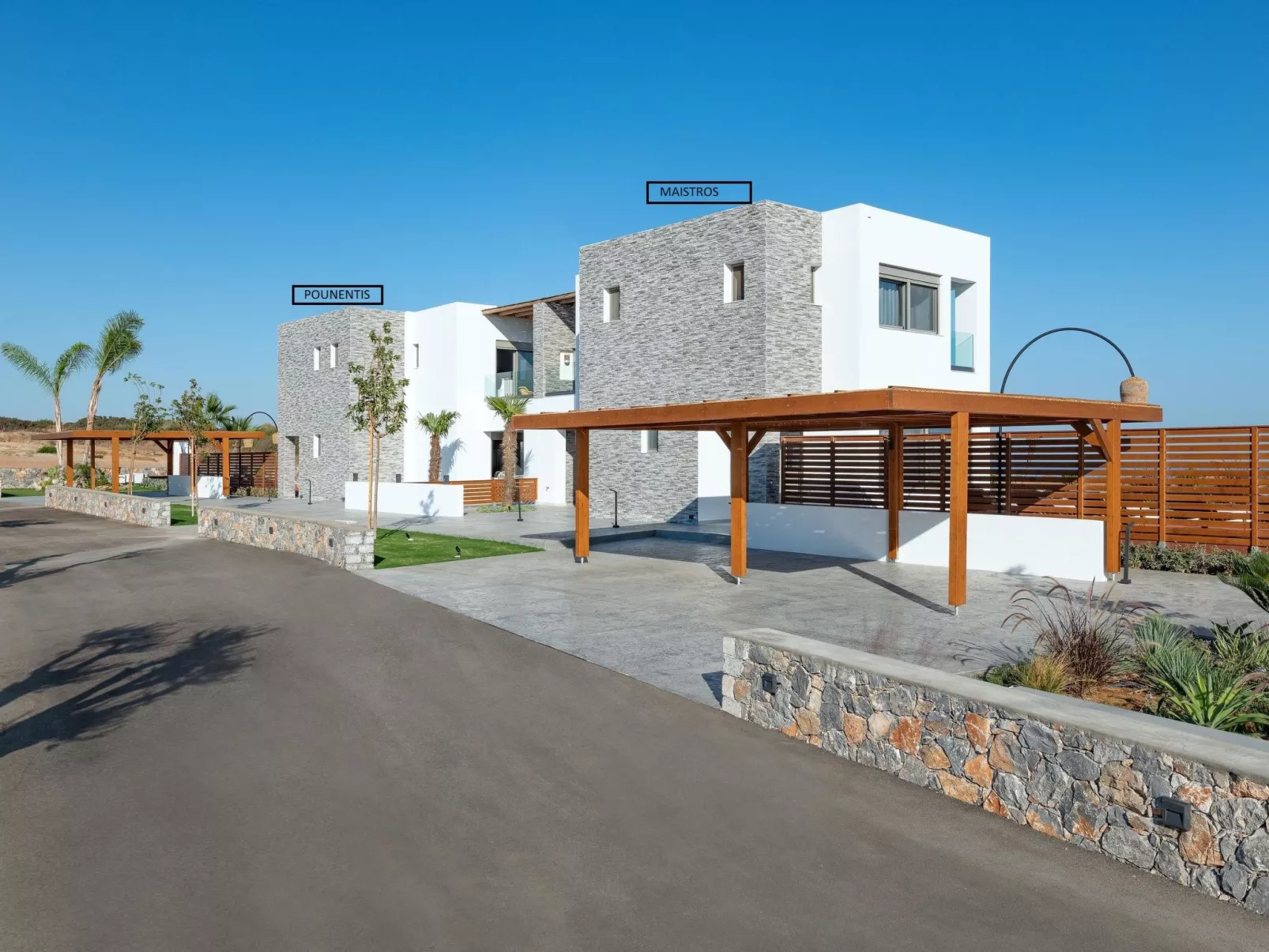 Villa Pounentis auf einem Hügel in Lachania-Image-tags.info