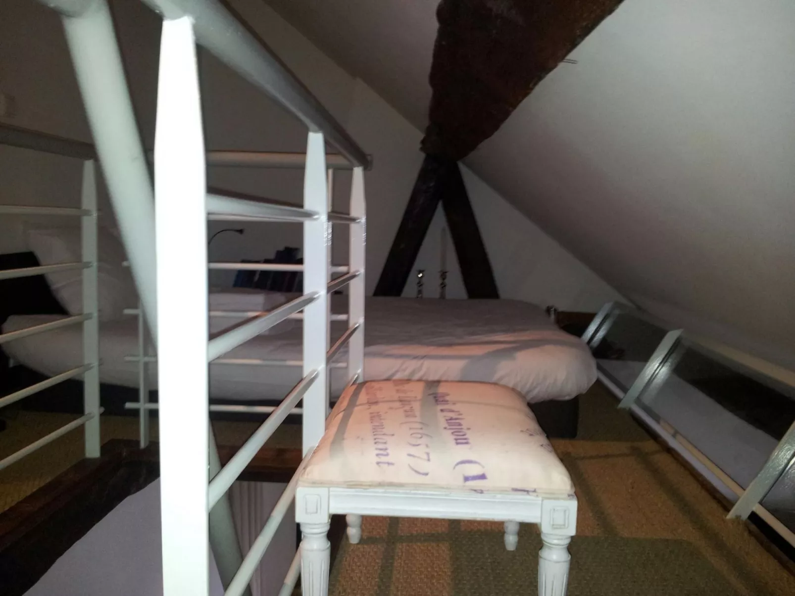 Schöner romantischer Blick auf die Seine-Binnen