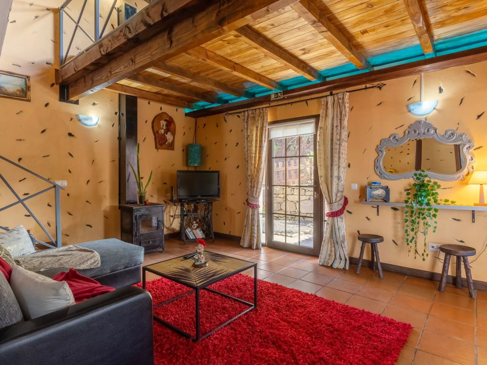 Dorf Sonnenuntergang-Binnen