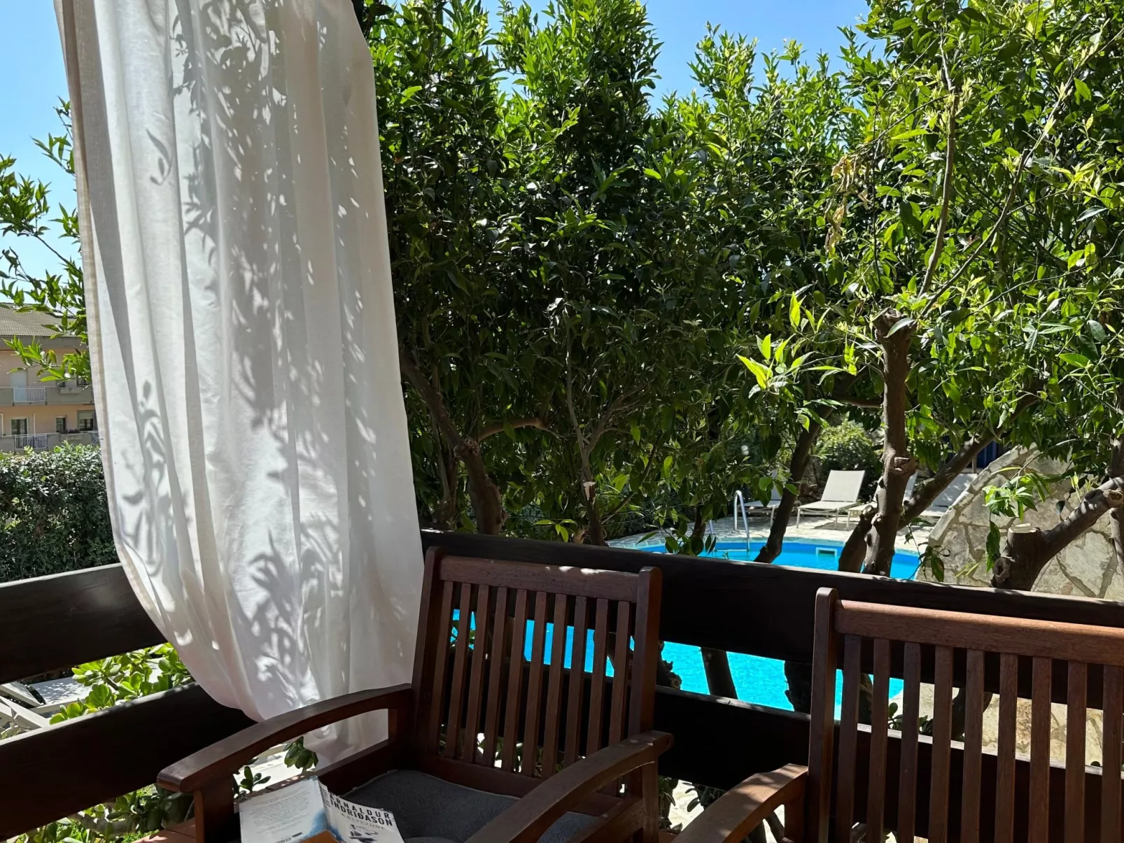 Studio-Wohnung "P Melograno" mit Pool-Buiten