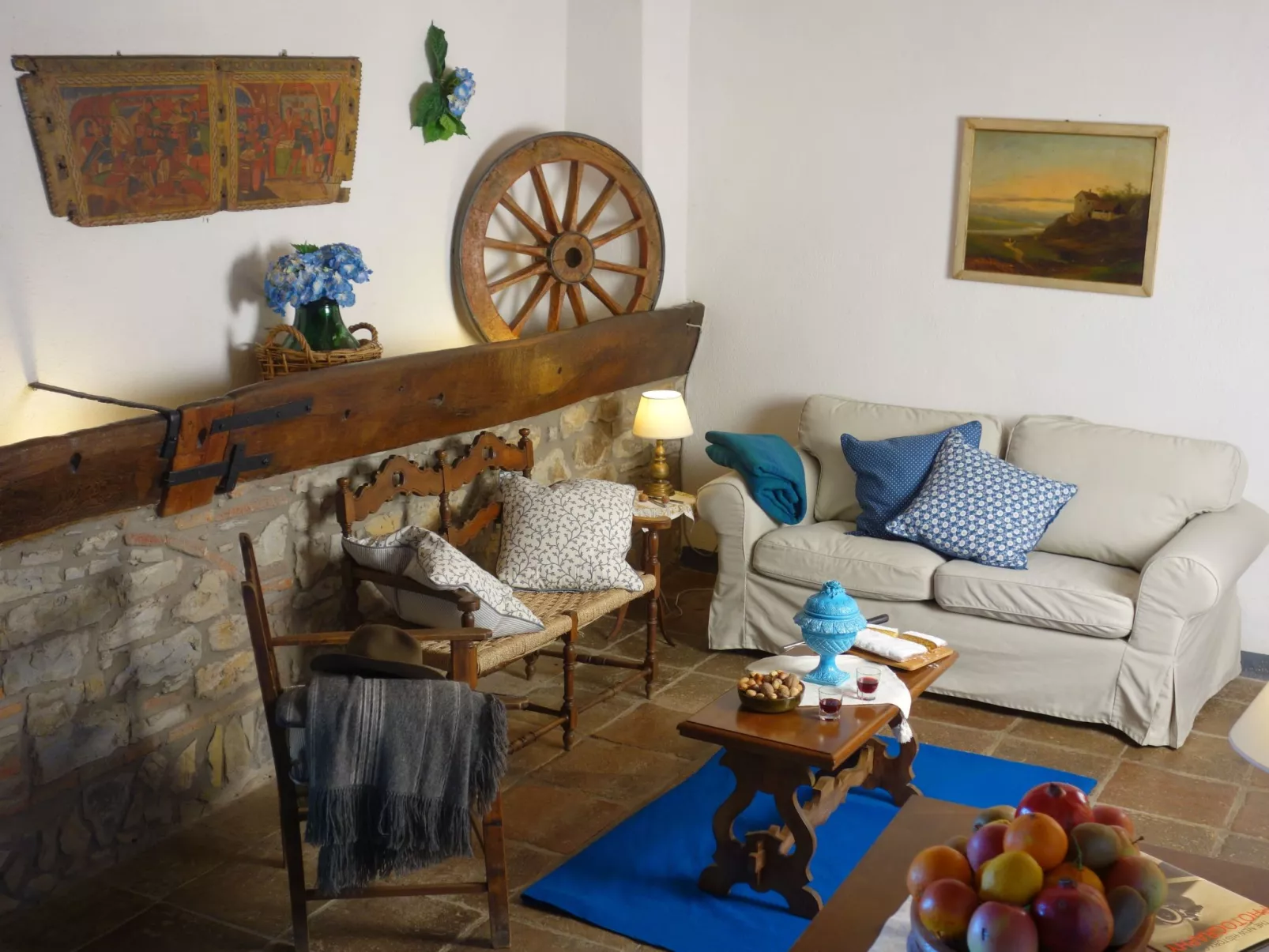 Gemütliche blaue Wohnung mit Garten-Binnen