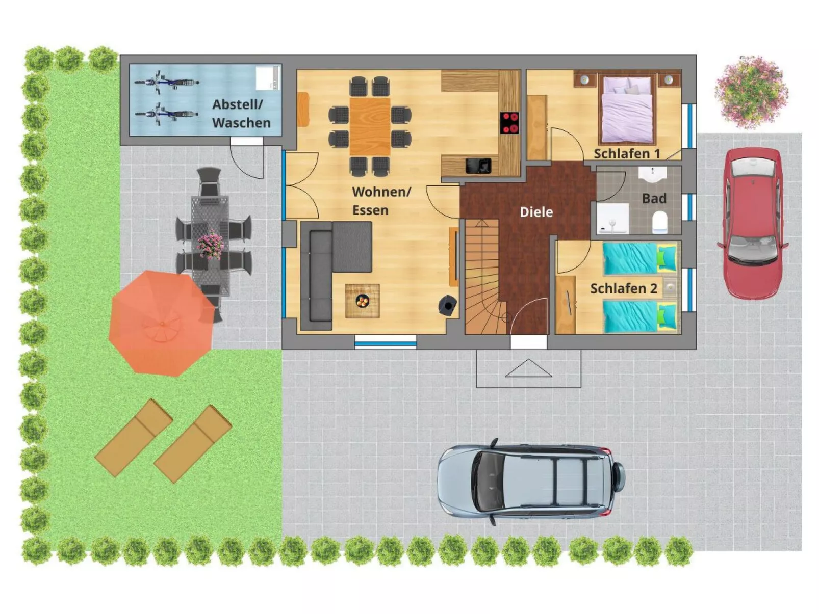 In Burhave mit Großer Terrasse-Binnen