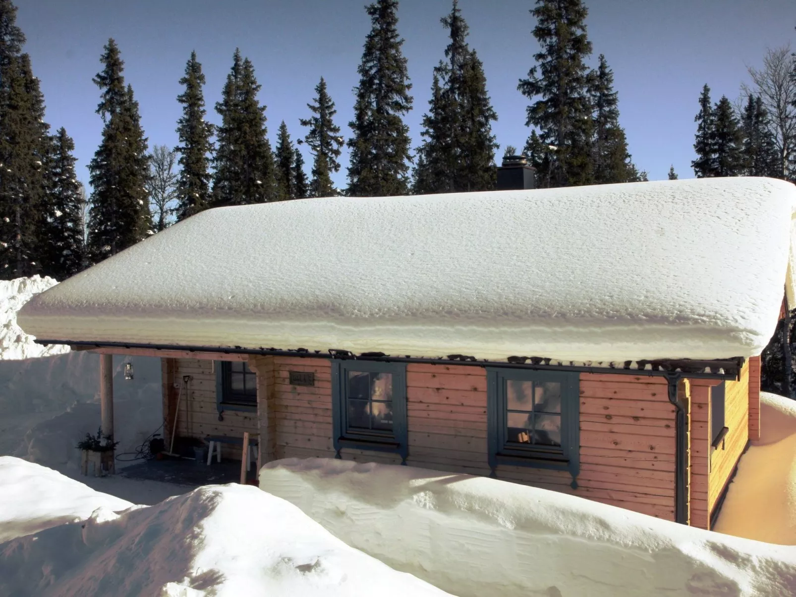 Charmantes modernes Blockhaus mit Kamin-Buiten