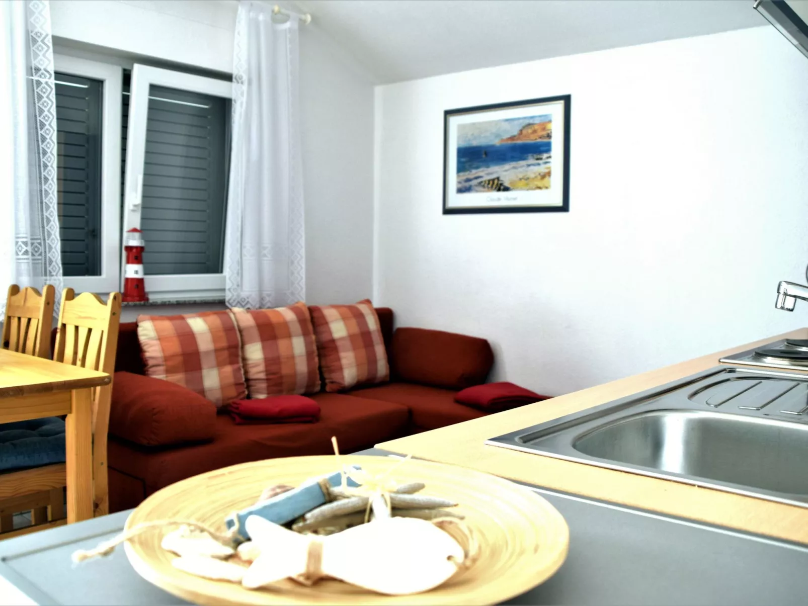 Für vier Personen mit Balkon im ersten Obergeschoss gelegen-Binnen