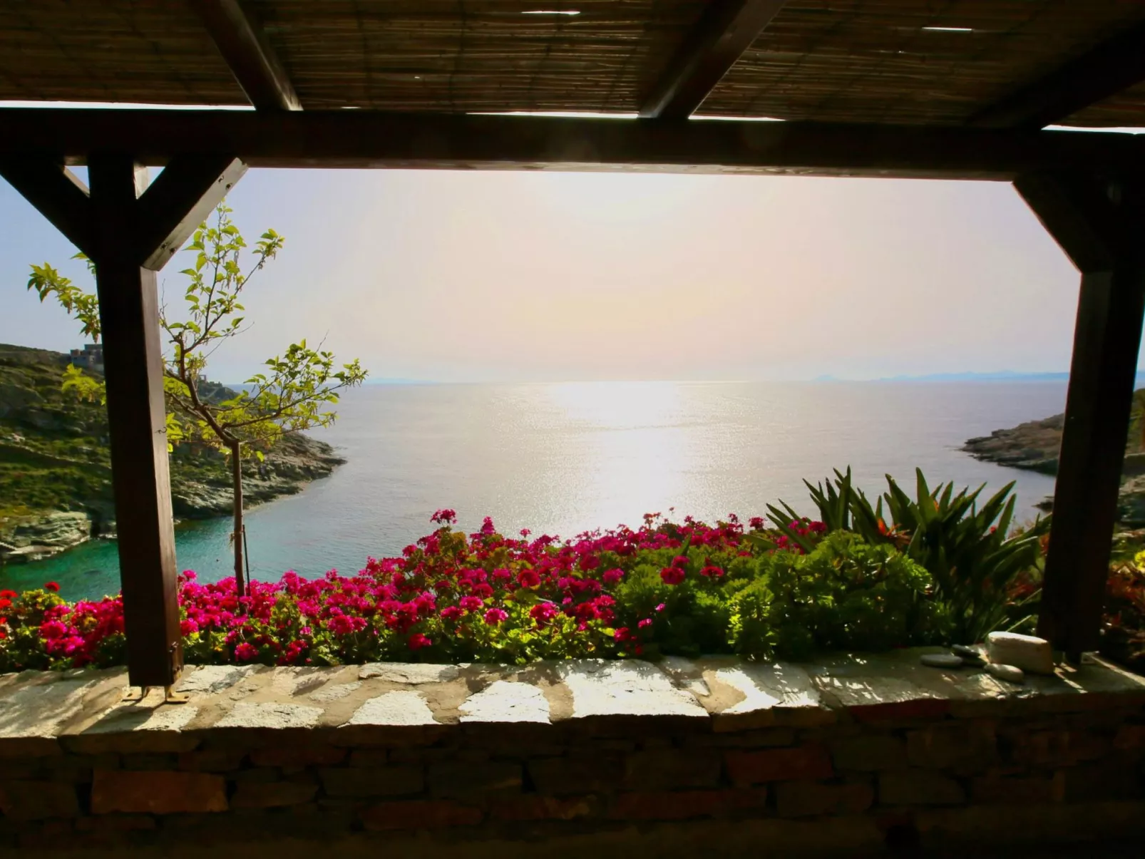 Luxuriöse, ruhige Wohnung direkt am Meer - Privatstrand-Buiten