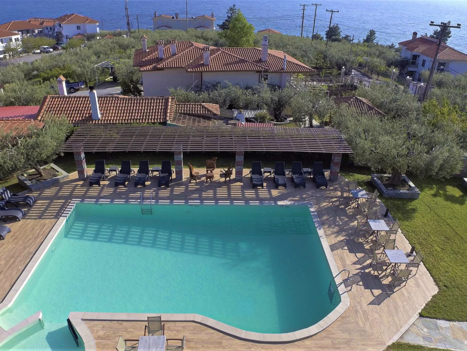 Modernes Studio für 3 Personen, Pool- und Gartenblick-Binnen