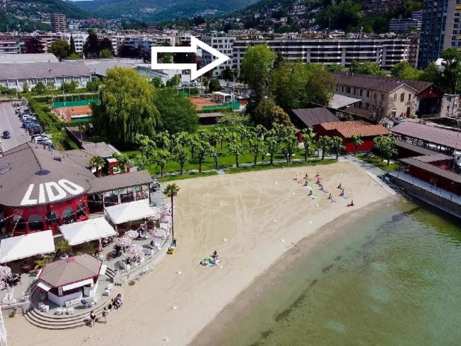 Lugano City Wohnung in Cassarate am See-Buiten