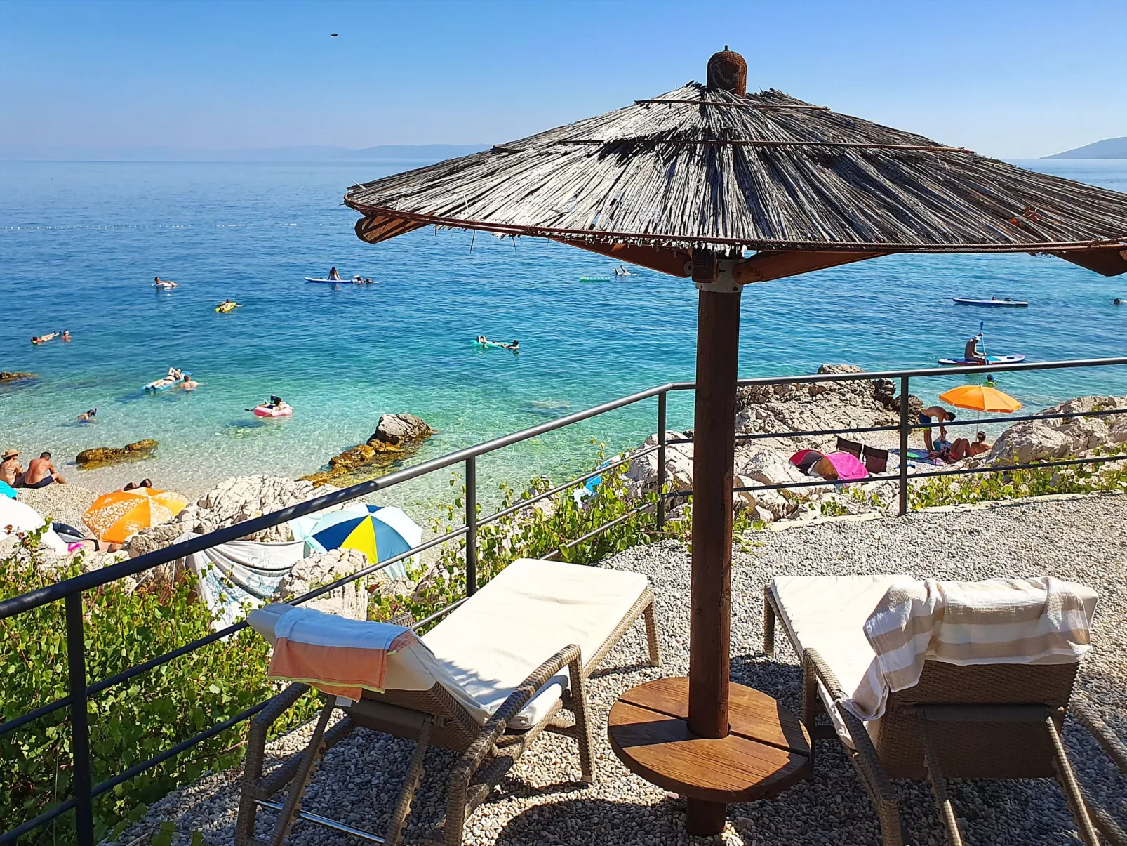 Wohnung "Olia Blue" mit Balkon-Buiten