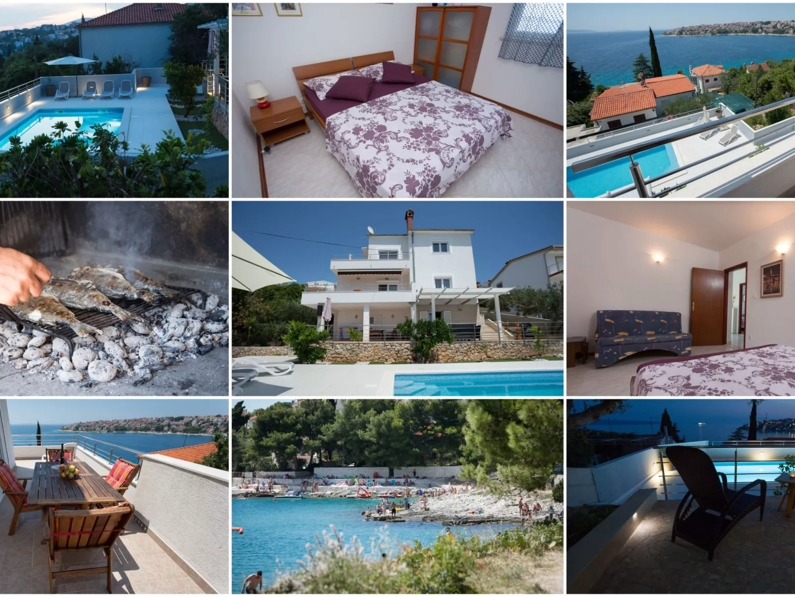 Für 5 Personen ca. 65 m&sup2; in Okrug Gornji, Adriaküste Kroatien (Kroatische-Binnen